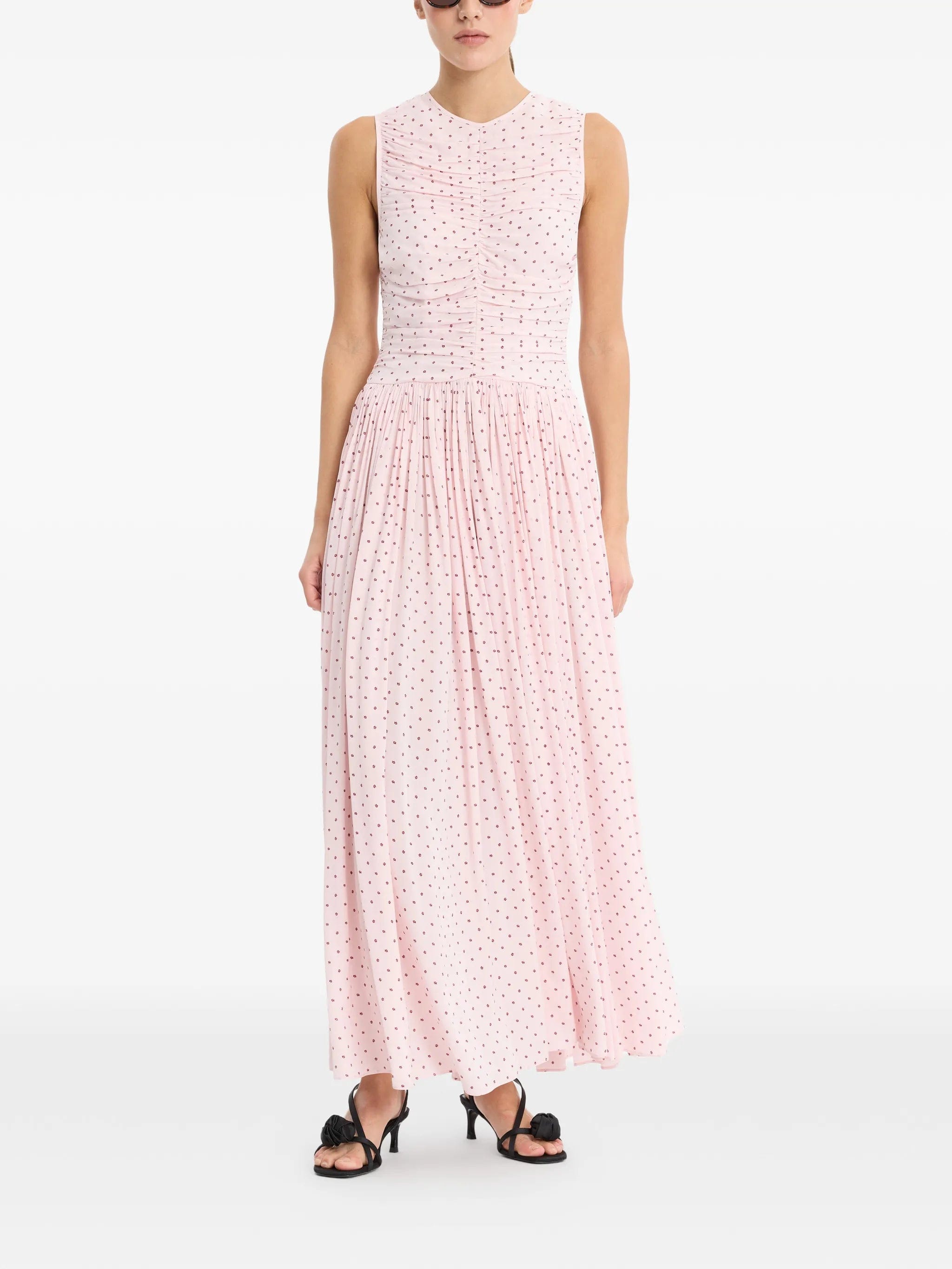 Rotate Birger Christensen ruched maxi dress