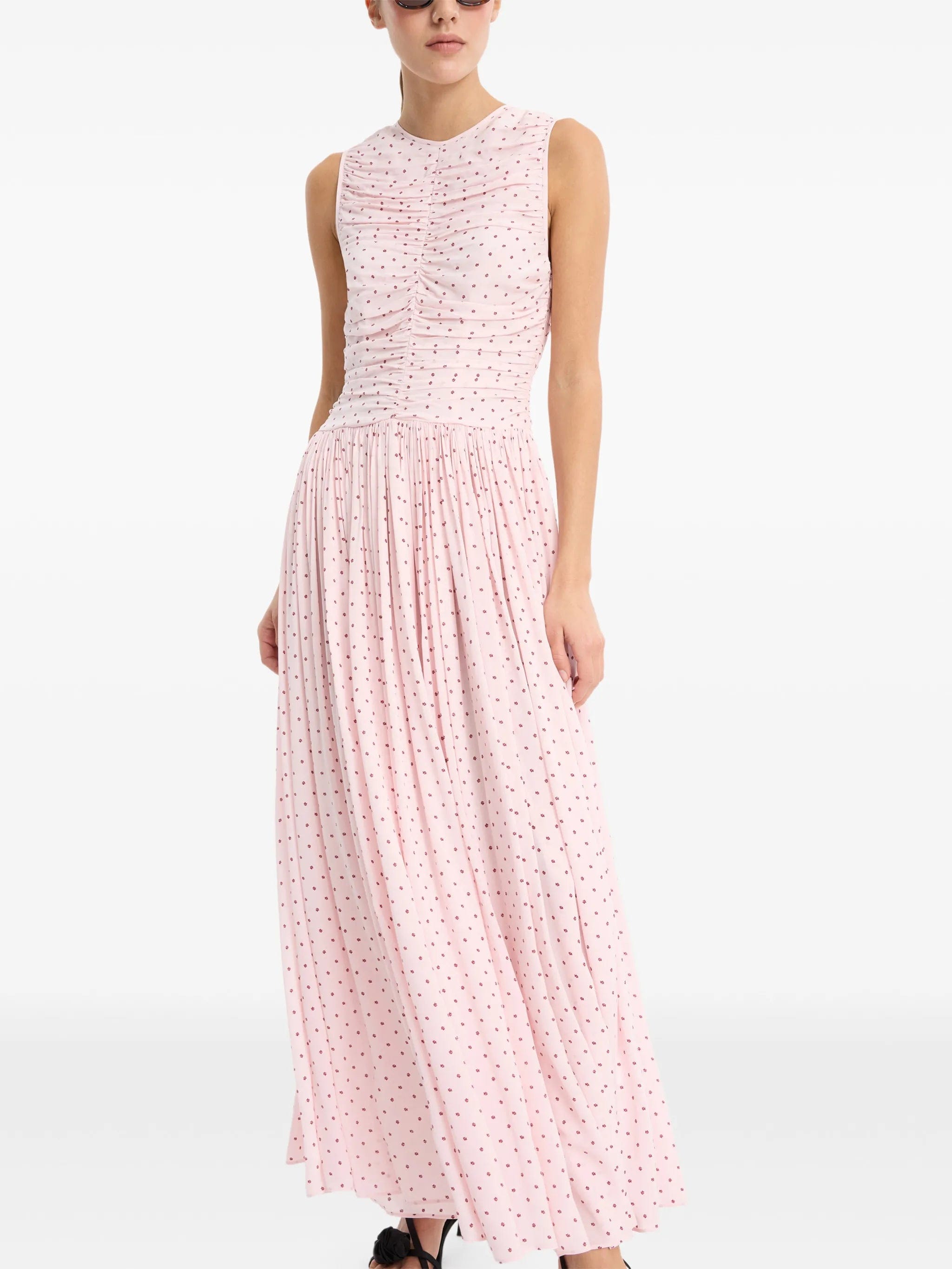 Rotate Birger Christensen ruched maxi dress