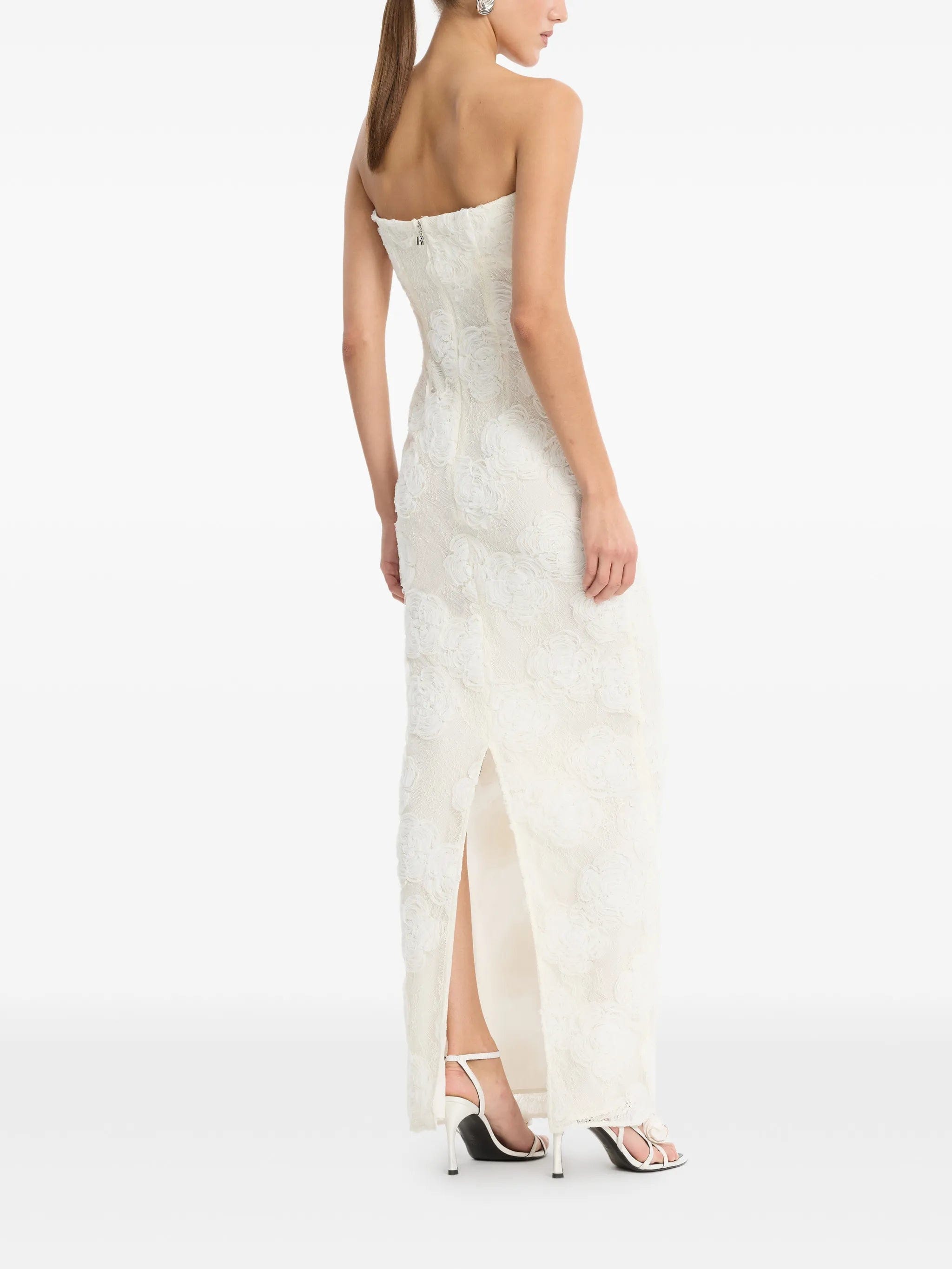 Rotate Birger Christensen flower mesh tube dress