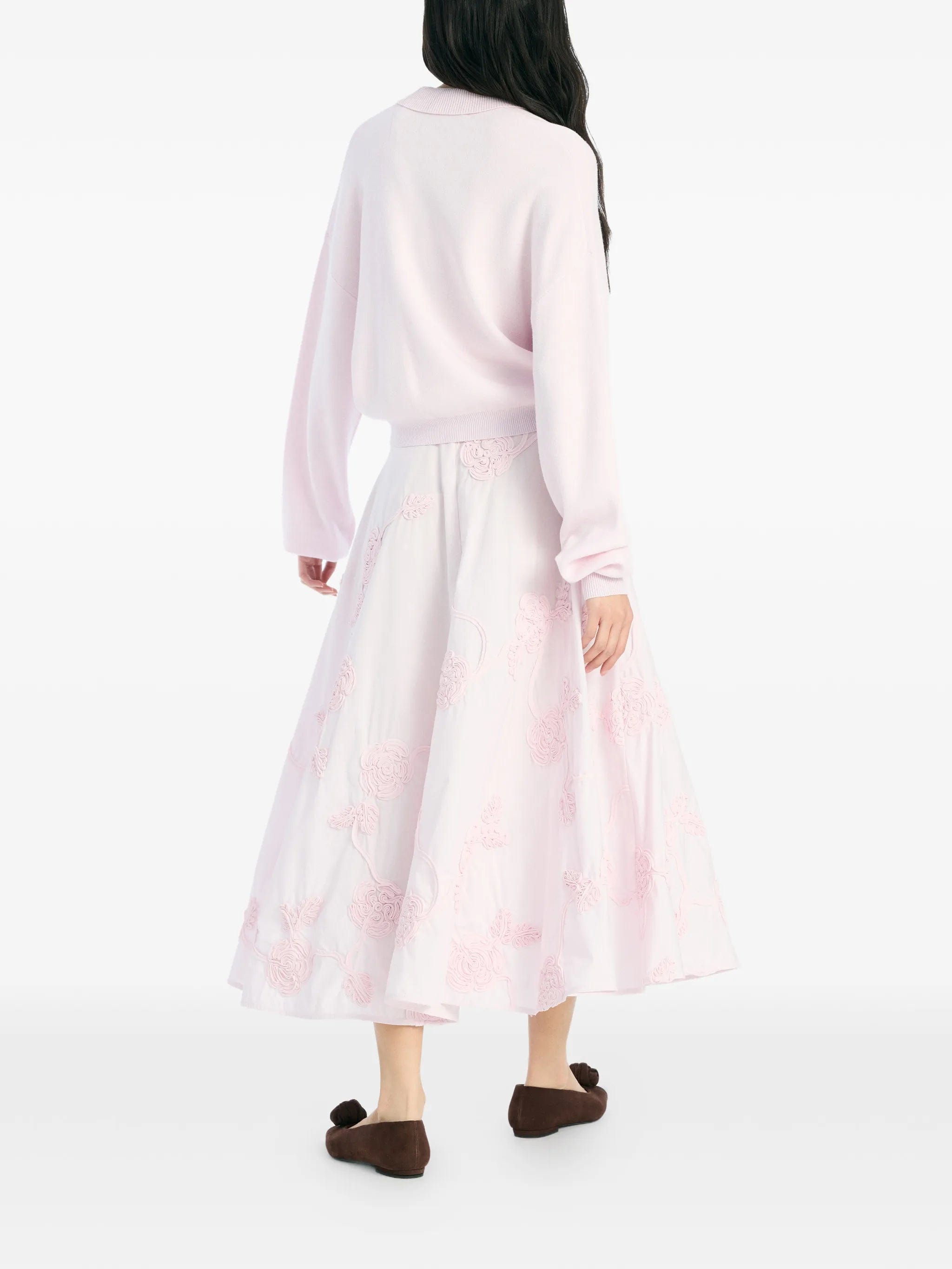 Rotate Birger Christensen flower midi skirt