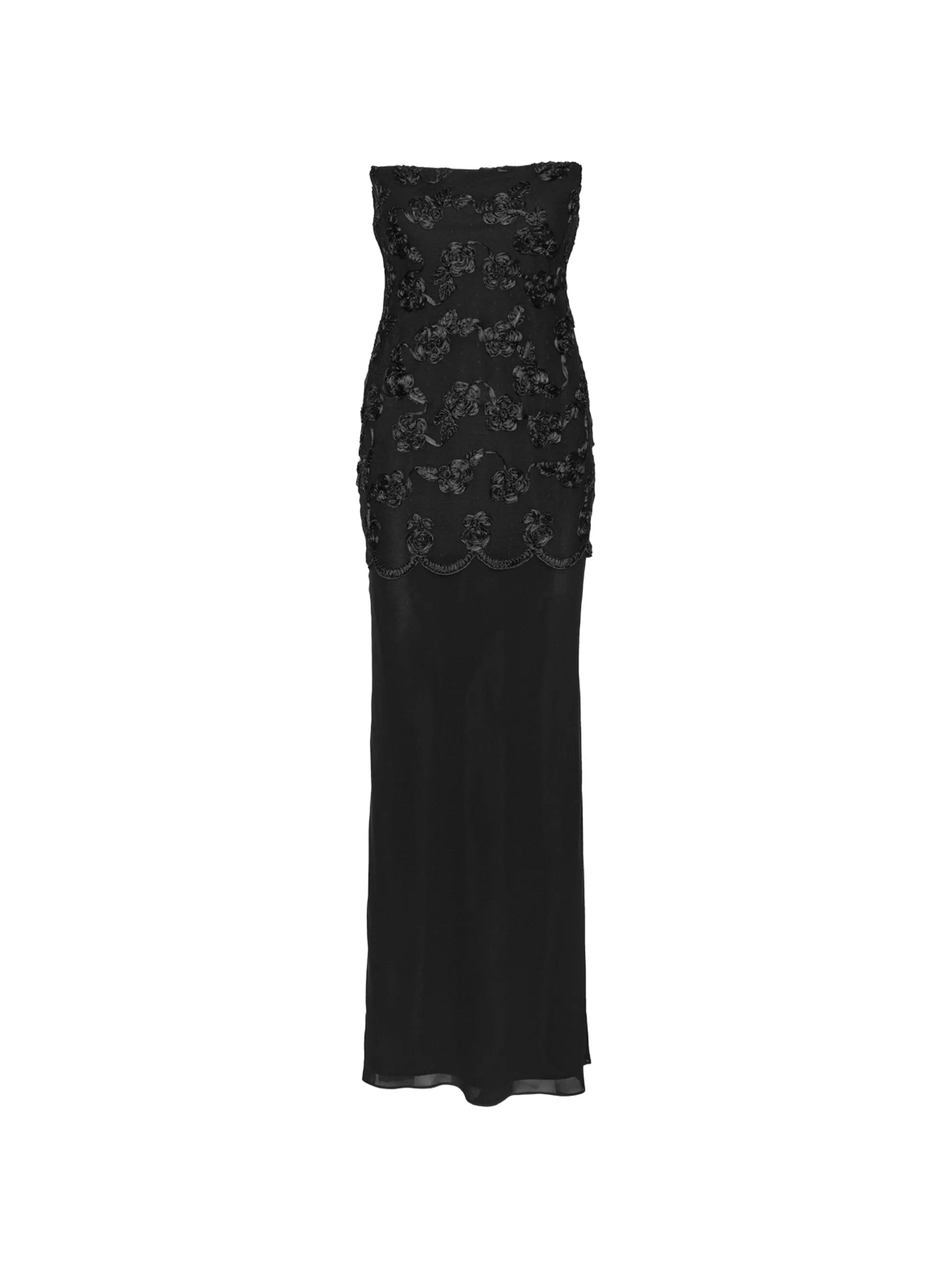 Rotate Birger Christensen flower mesh maxi dress