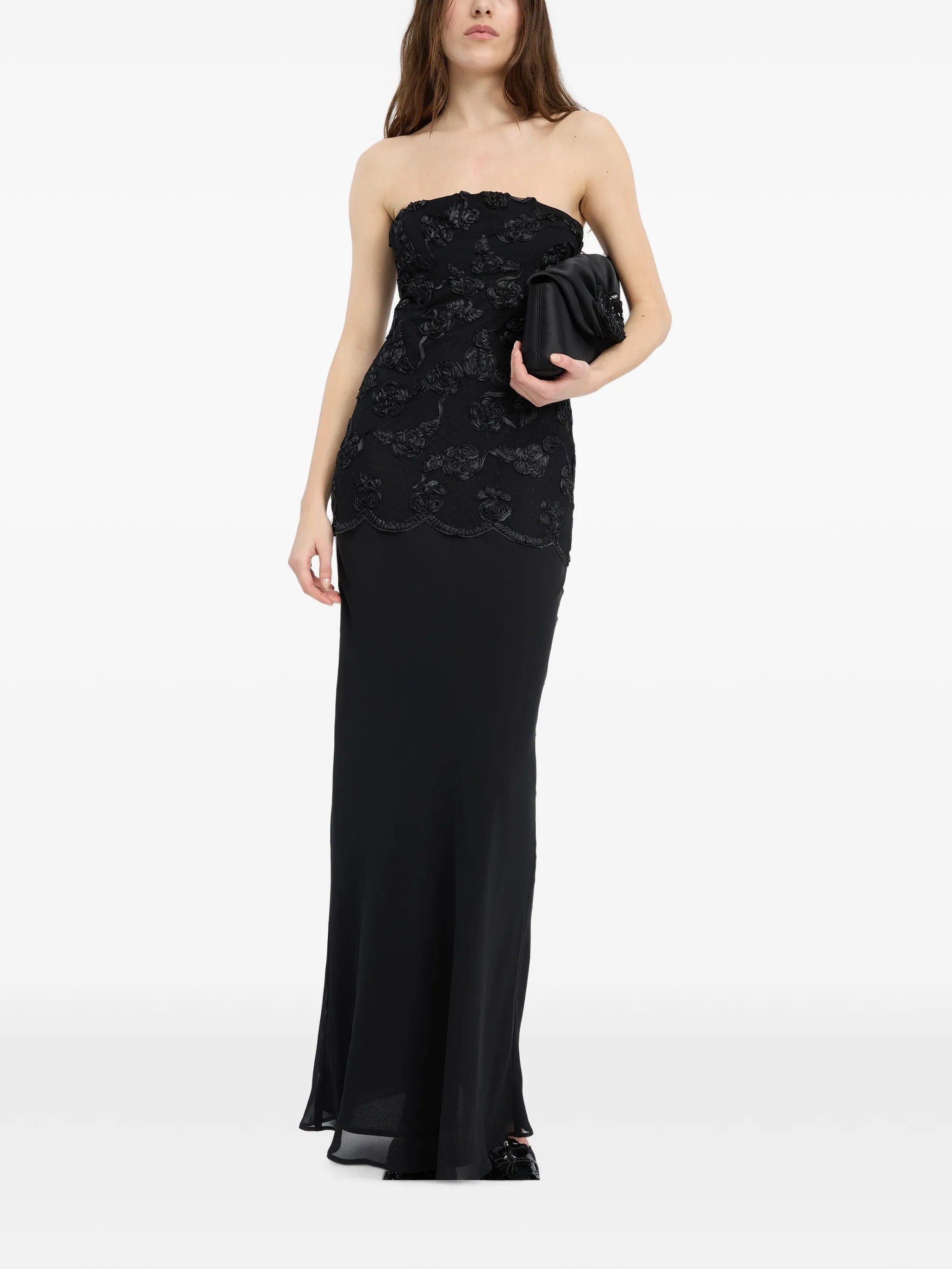 Rotate Birger Christensen flower mesh maxi dress
