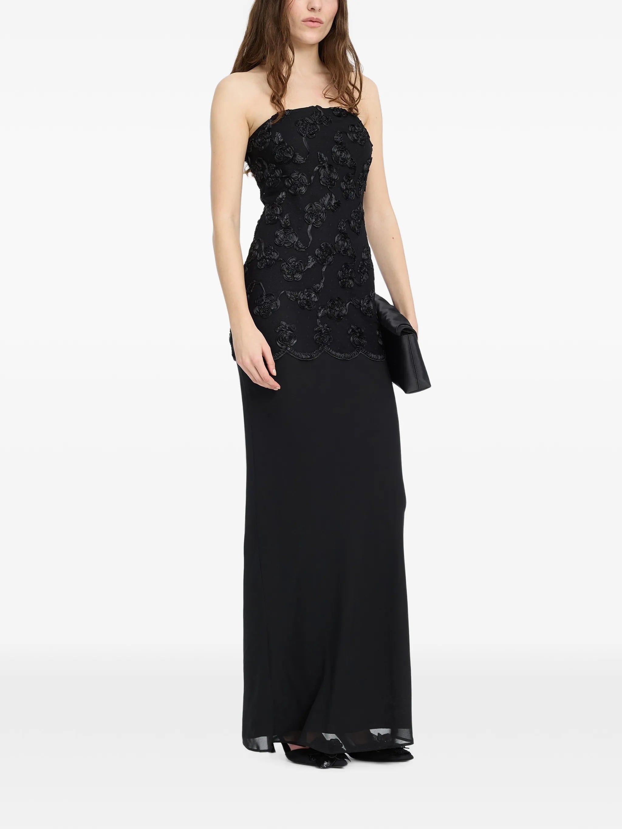 Rotate Birger Christensen flower mesh maxi dress