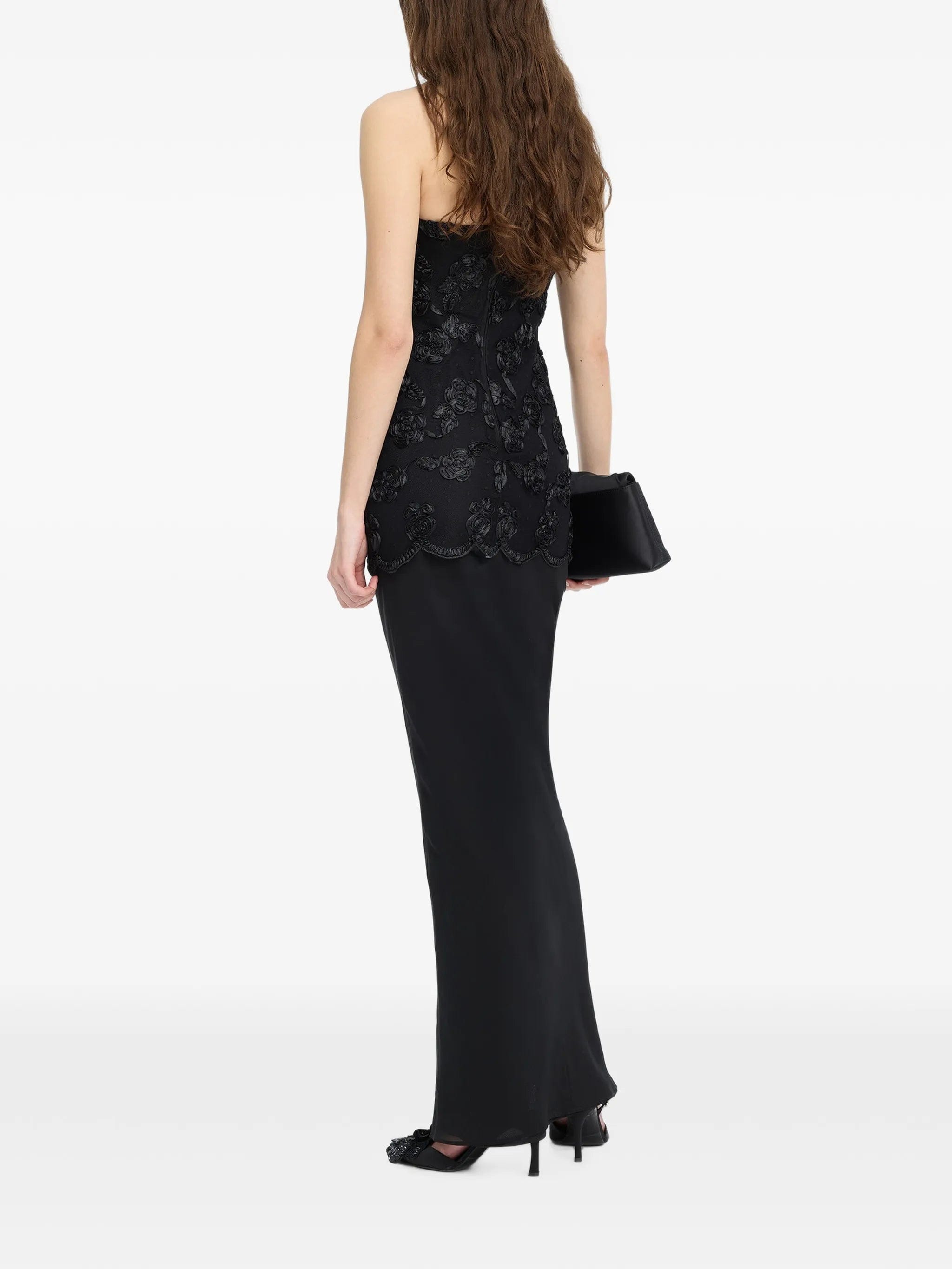 Rotate Birger Christensen flower mesh maxi dress