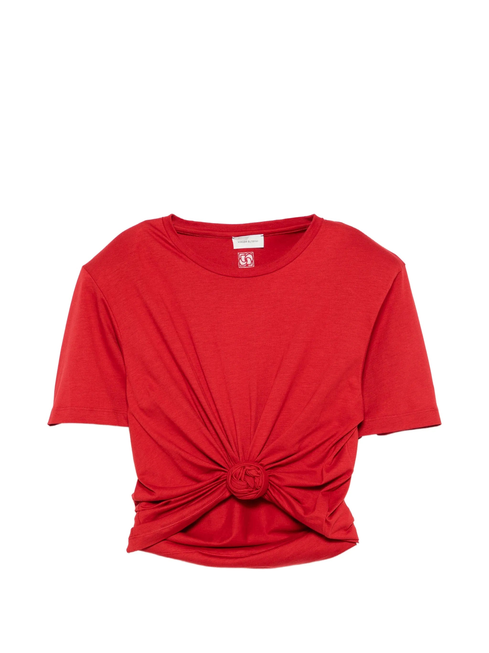 Magda Butrym rosette - detail cropped T - shirt