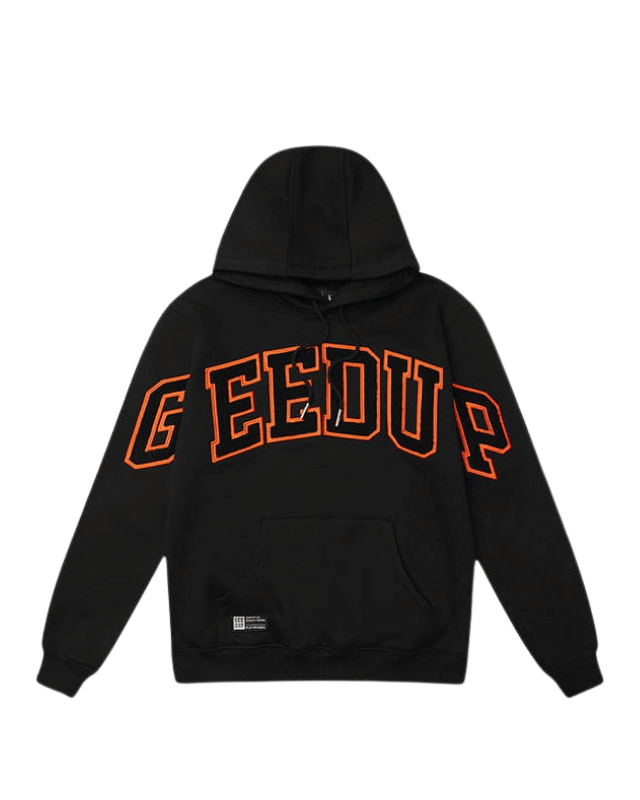 Geedup Team Logo Hoodie Black Black Orange