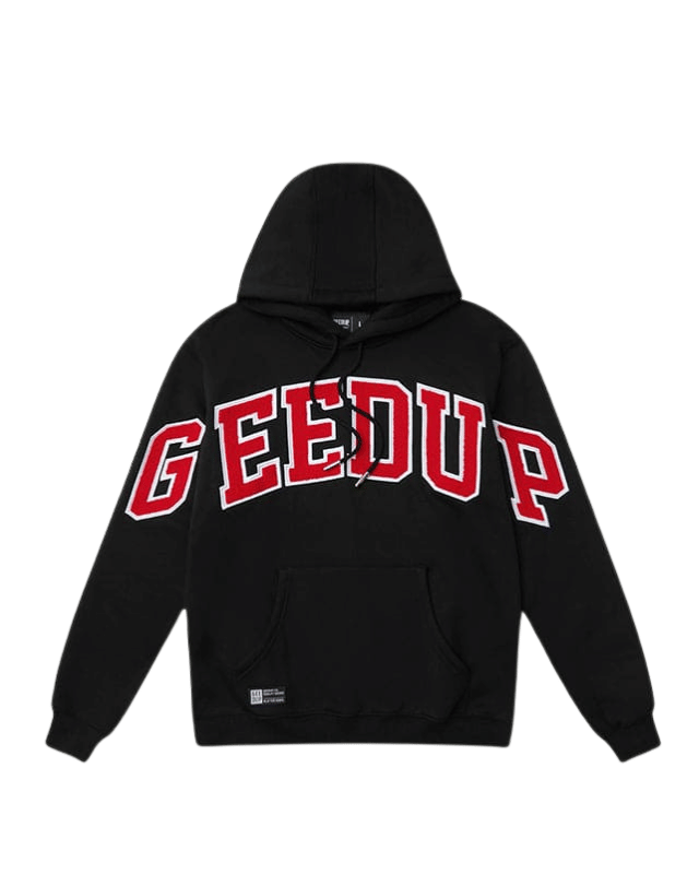 Geedup Team Logo Hoodie Black White Red