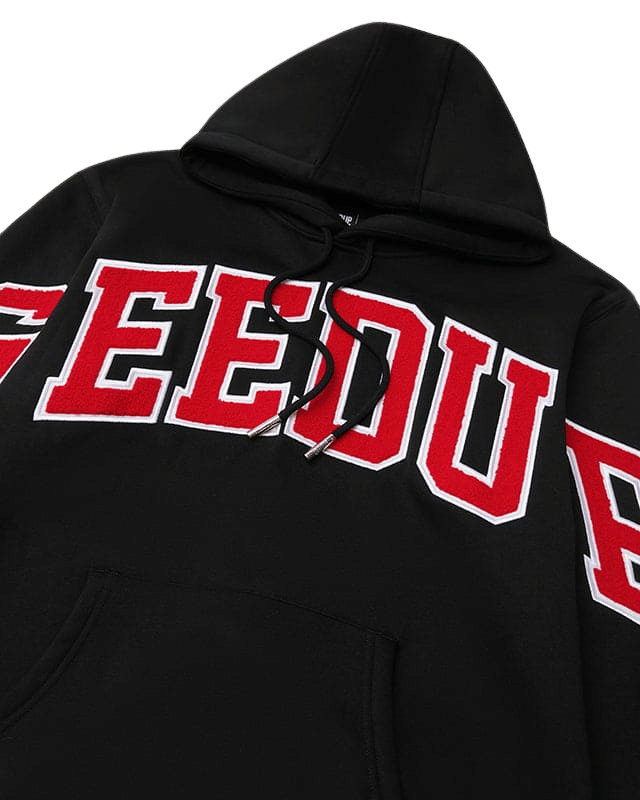 Geedup Team Logo Hoodie Black White Red