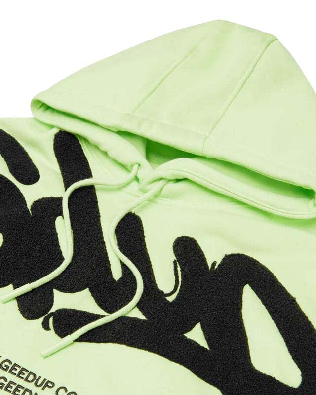 Geedup Handstyle Hoodie Pastel Green Black