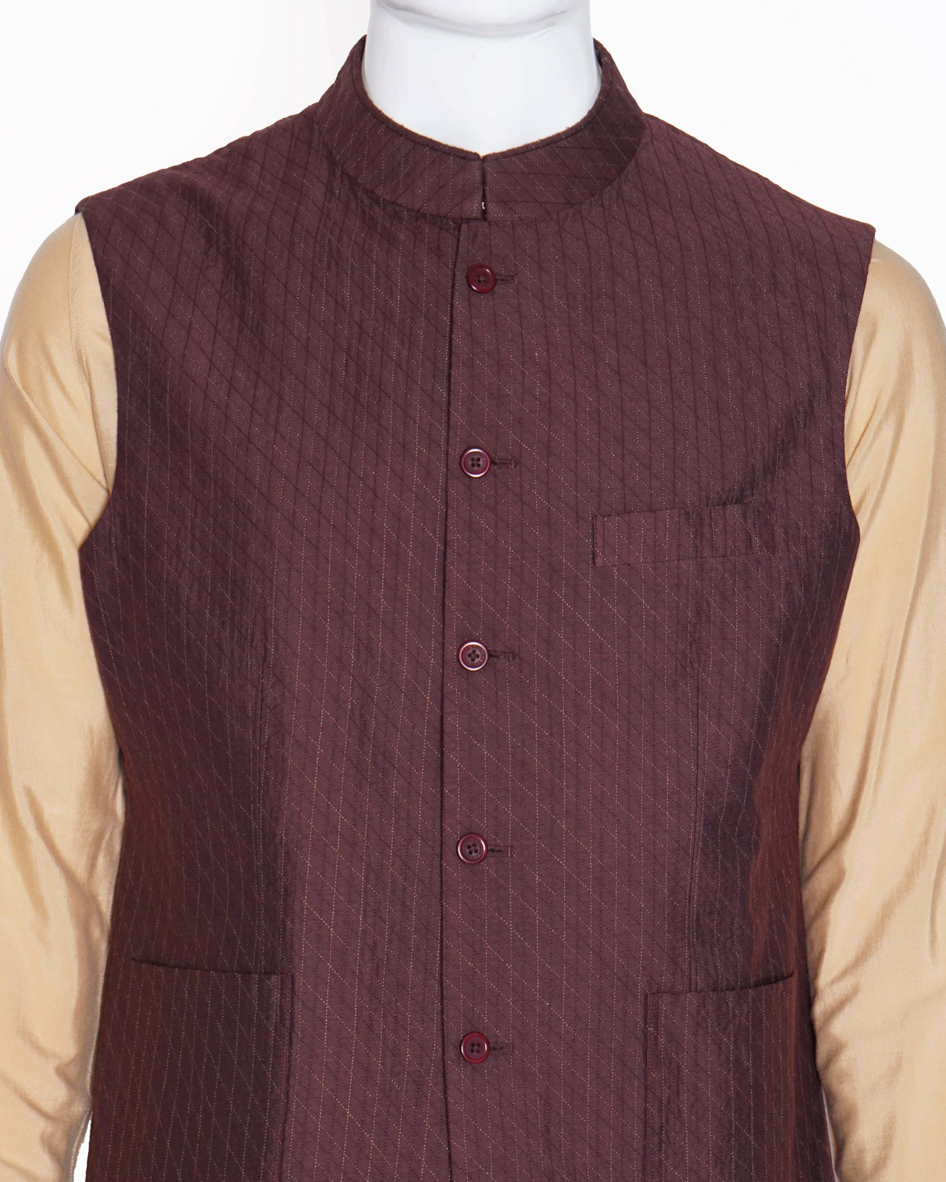 Raghavendra Rathore maroon jacket set of 3