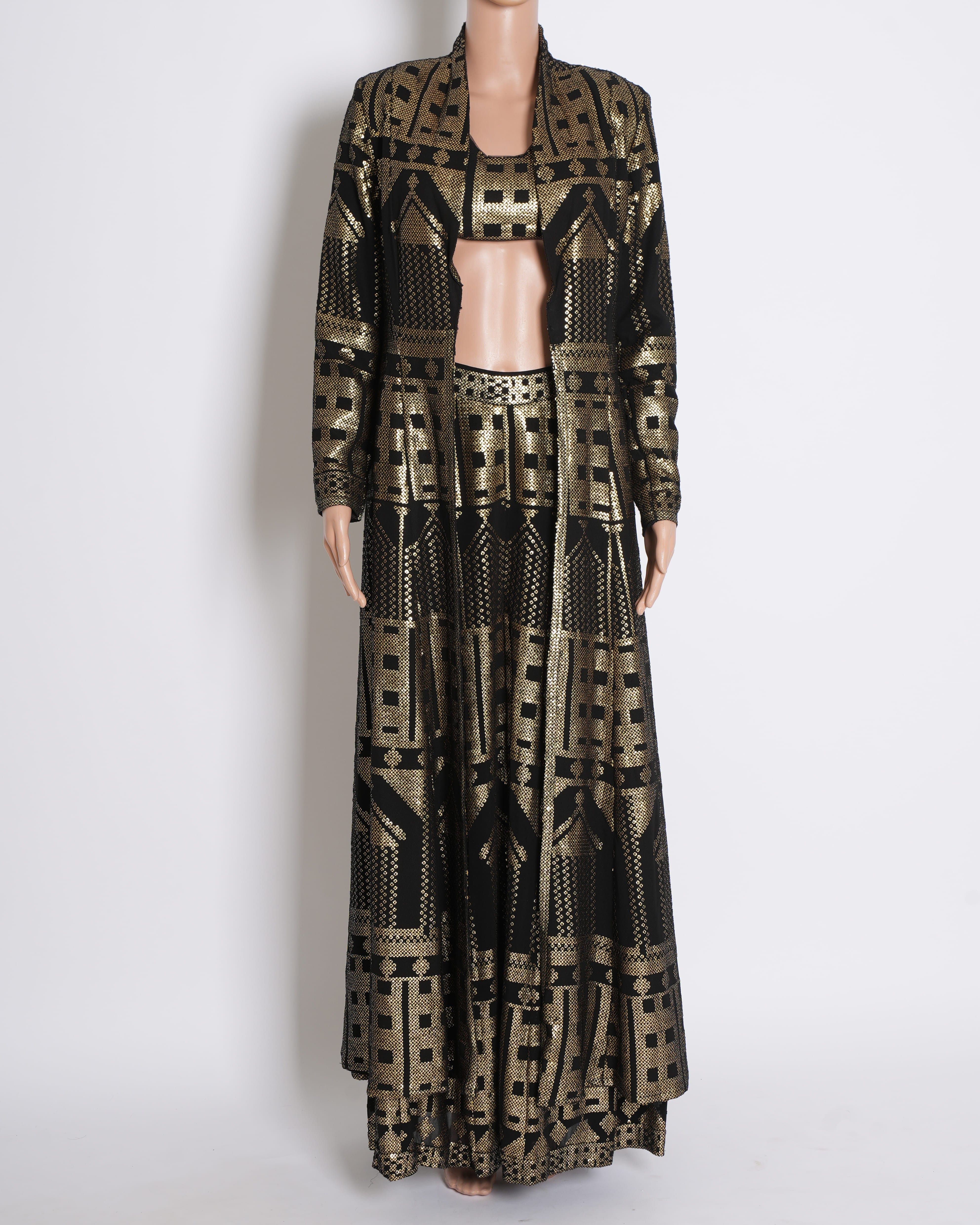 Manish Malhotra Black & Golden Co - ord with Jacket