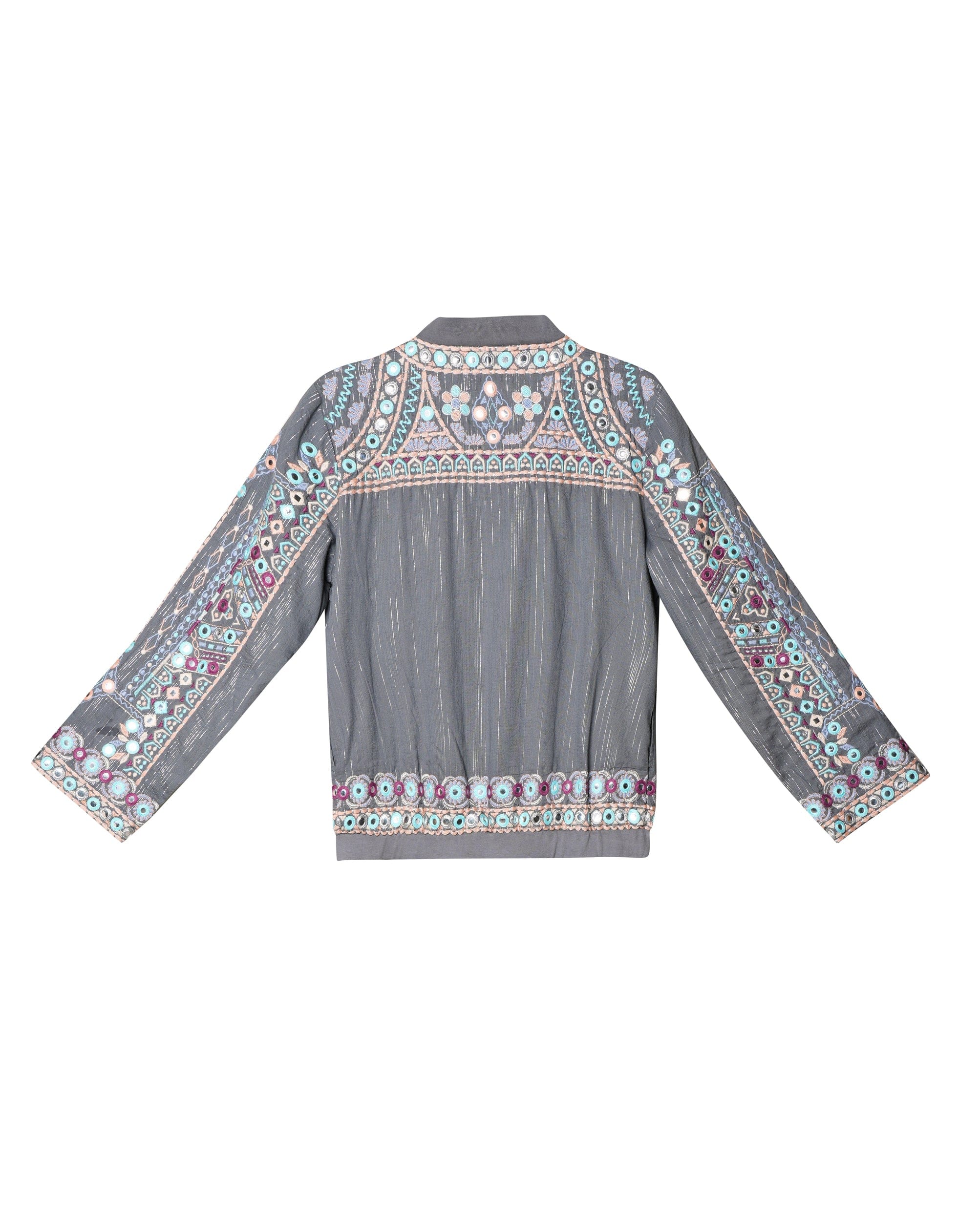 Vipul Shah *New* Vipul Shah Grey Jacket With Mirror Work