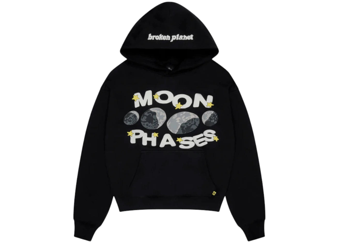 Broken Planet Moon Phases Hoodie Midnight Black
