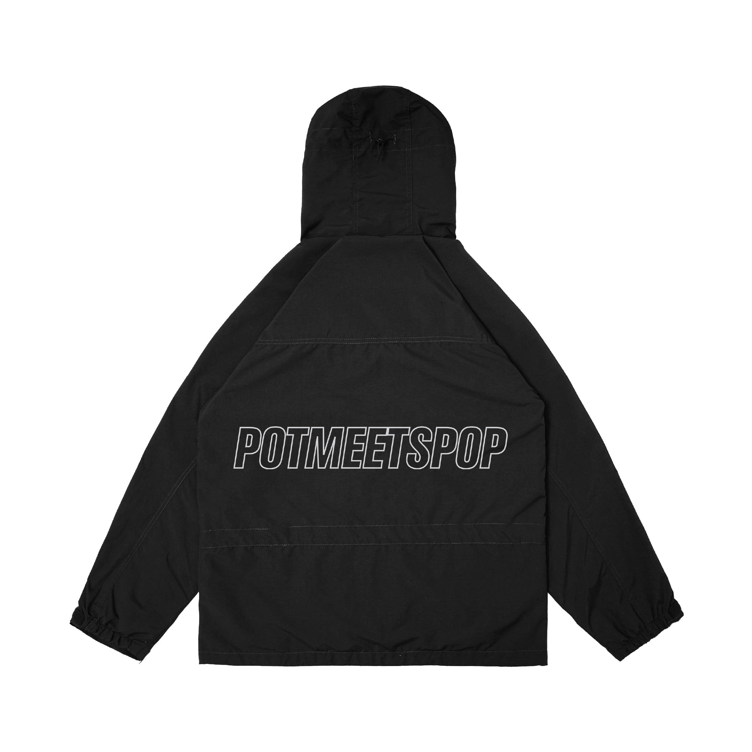 Pot Meets Pop Leafy Outdoor Jacket - Black