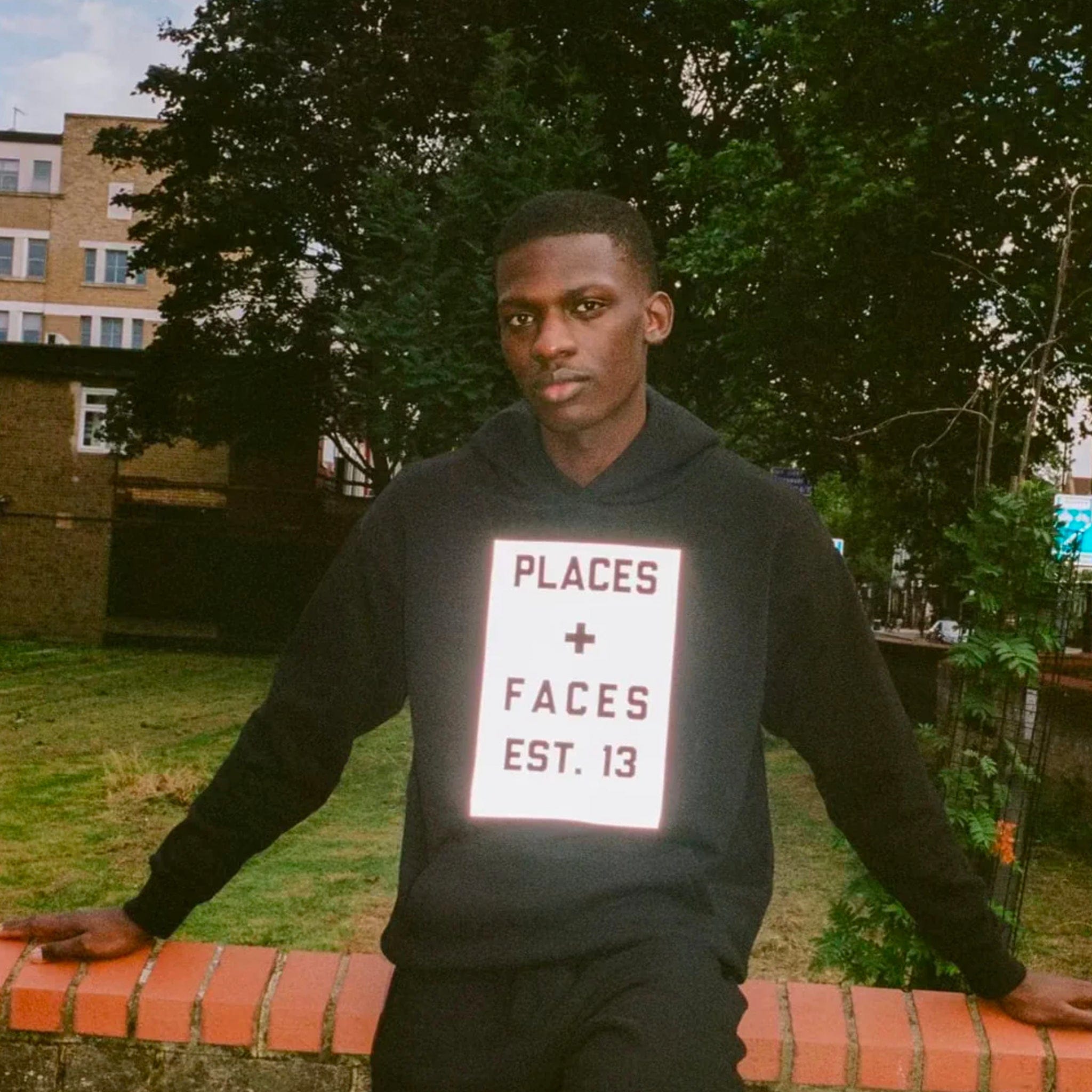 Places + Faces OG Reflective Hoodie (Black))