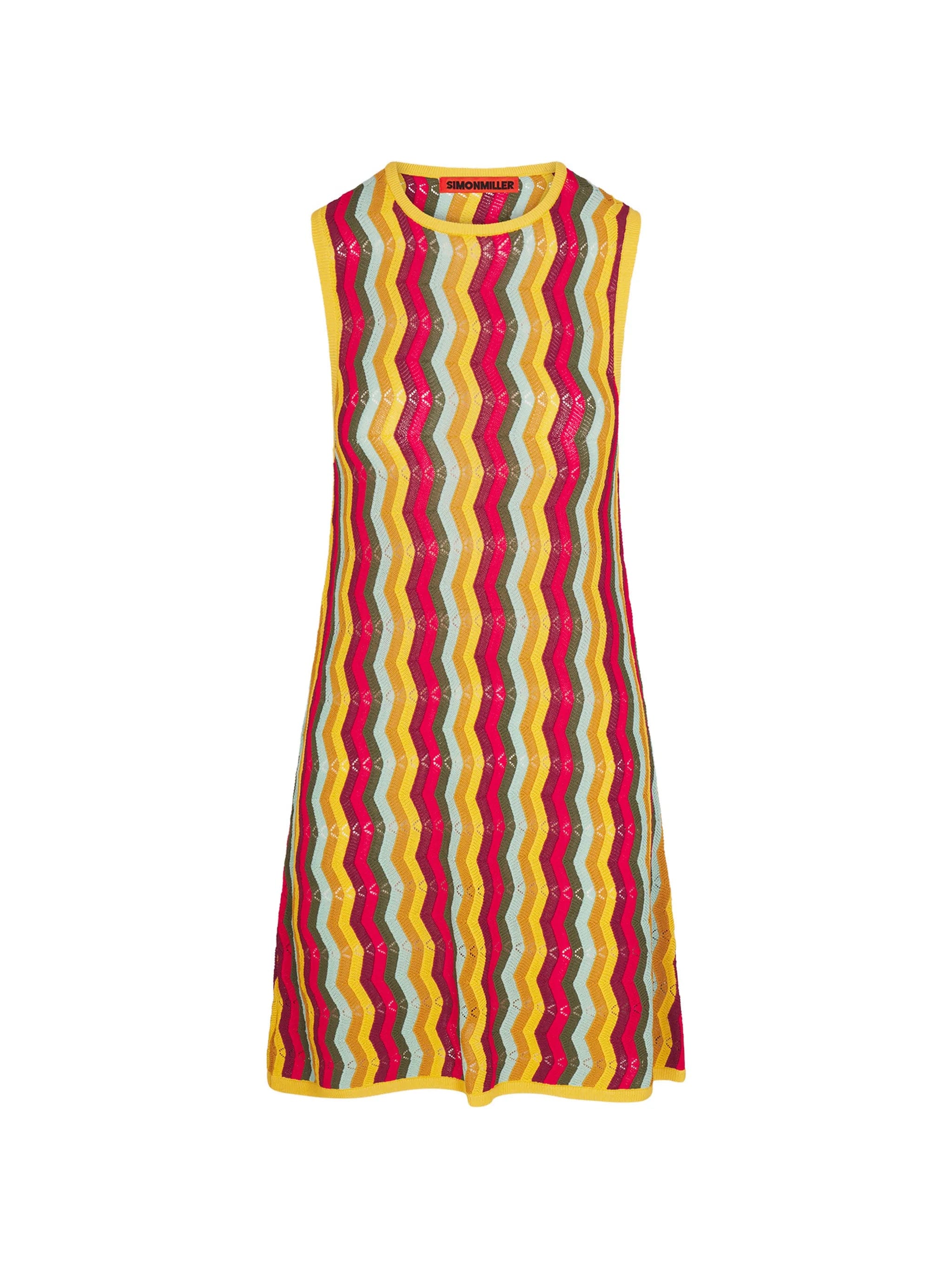 Simon Miller Hazel zigzag - knit sleeveless mini dress