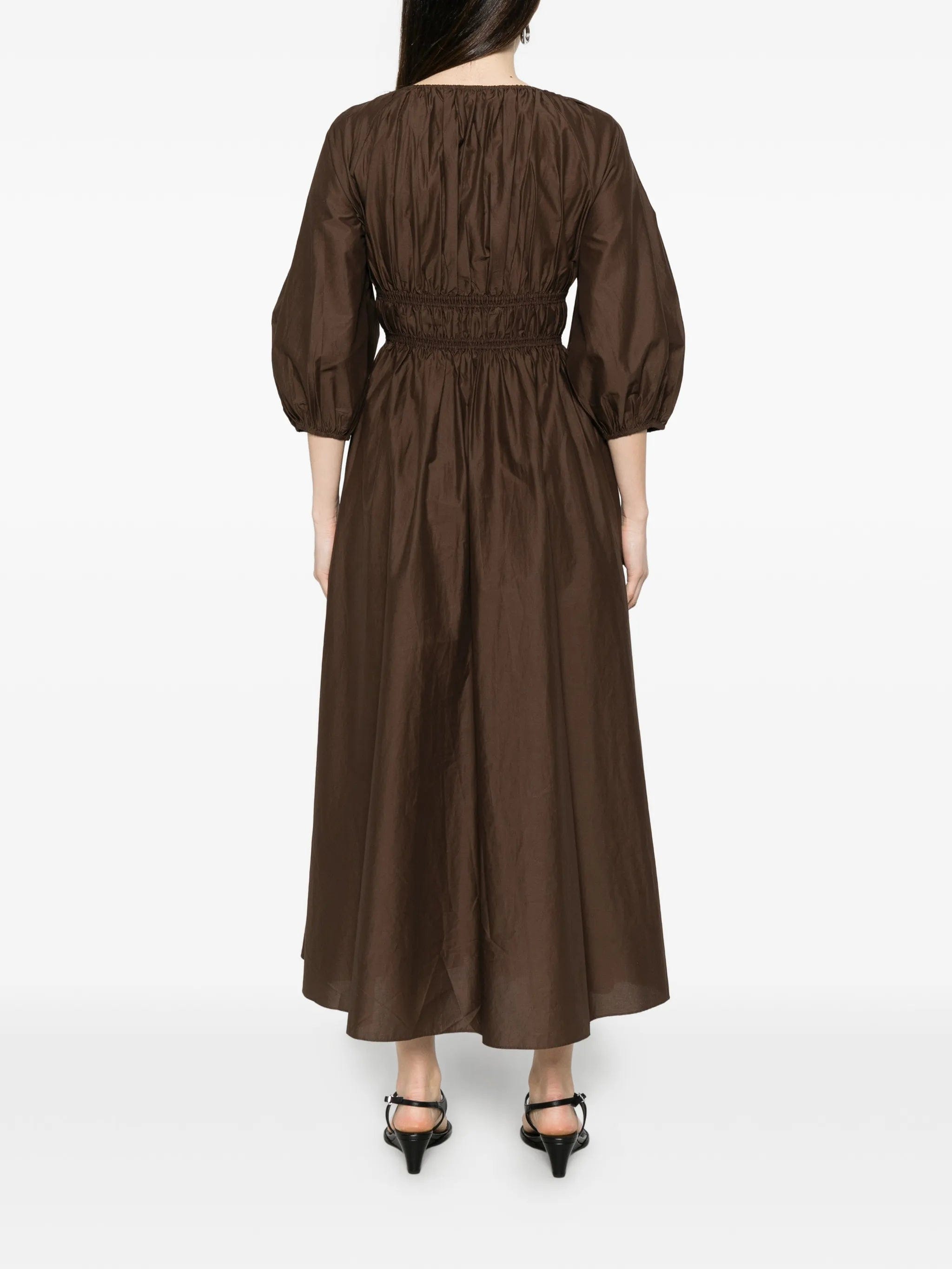 Matteau Shirred Plunge dress
