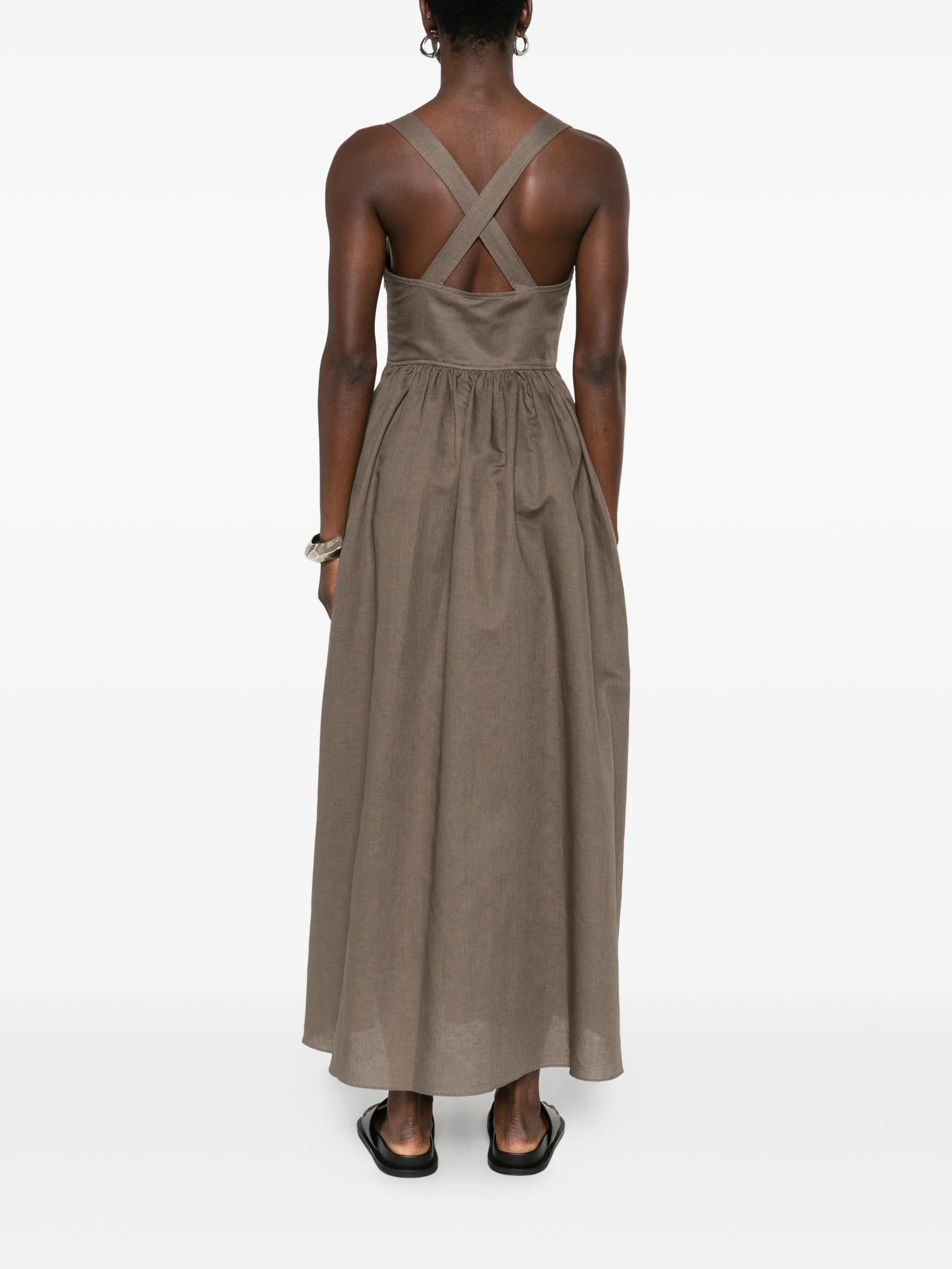 Matteau crossback maxi dress