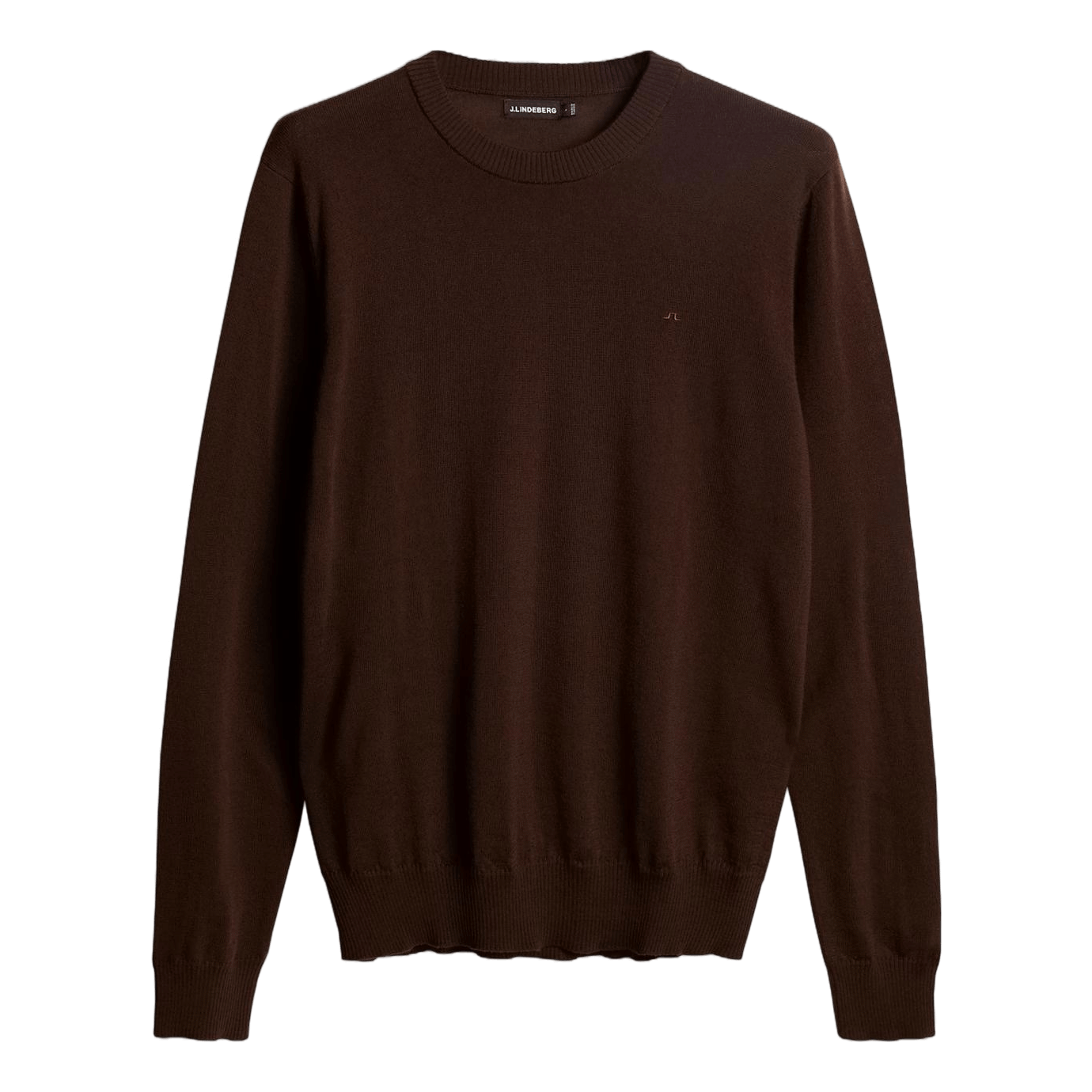 J.lindeberg Keane Merino Crew Neck Sweater Bitter Chocolate