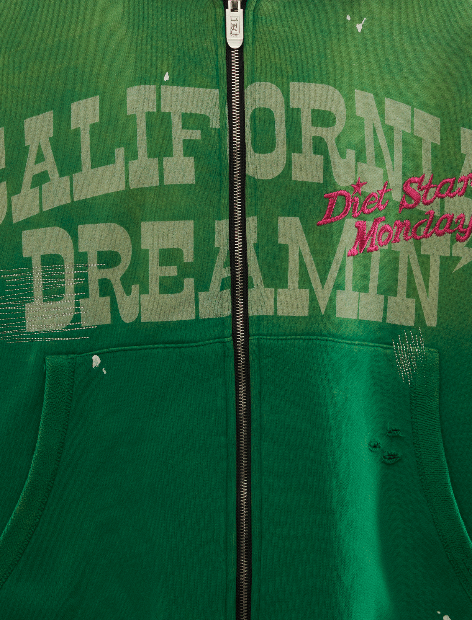 DIET Starts Monday CALIFORNIA DREAMIN FULL ZIP HOODIE