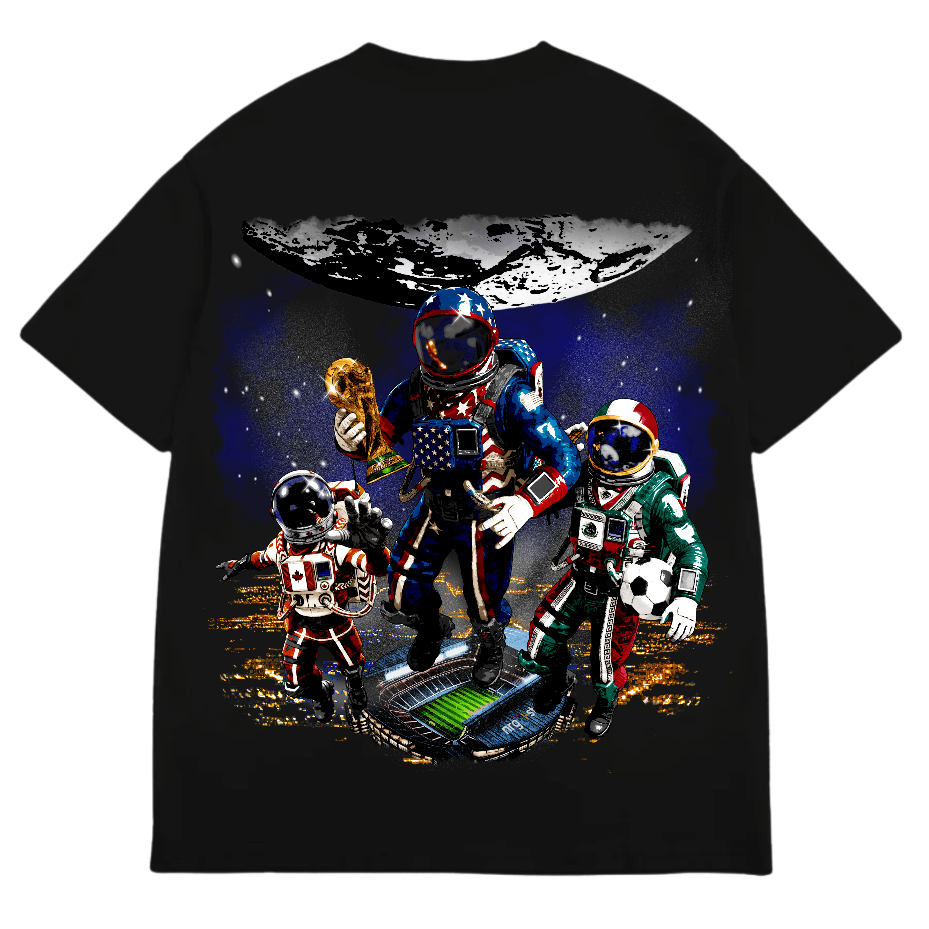WORLD CUP TEES Houston World Cup 2026 - CA - US - MX - Black