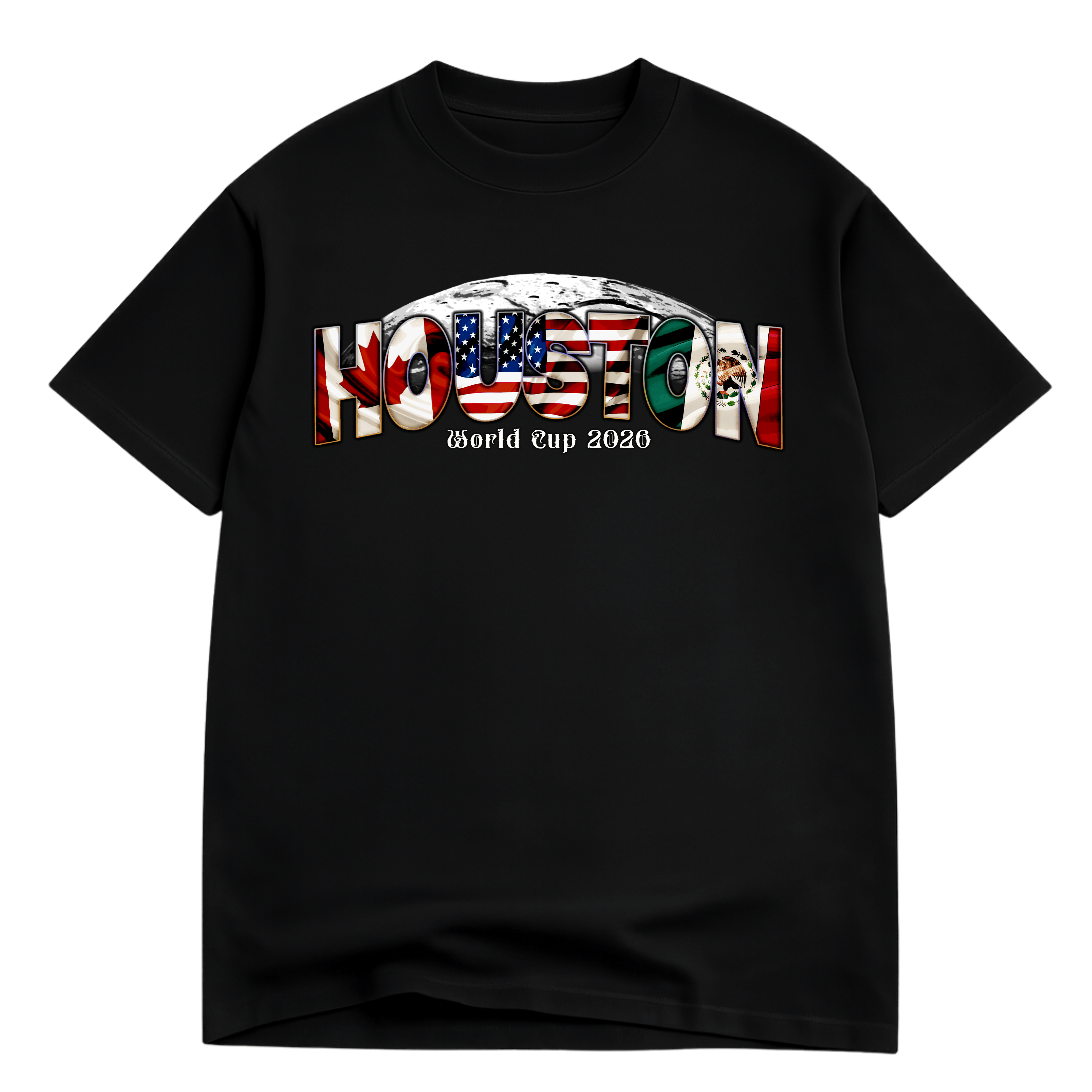 WORLD CUP TEES Houston World Cup 2026 - CA - US - MX - Black