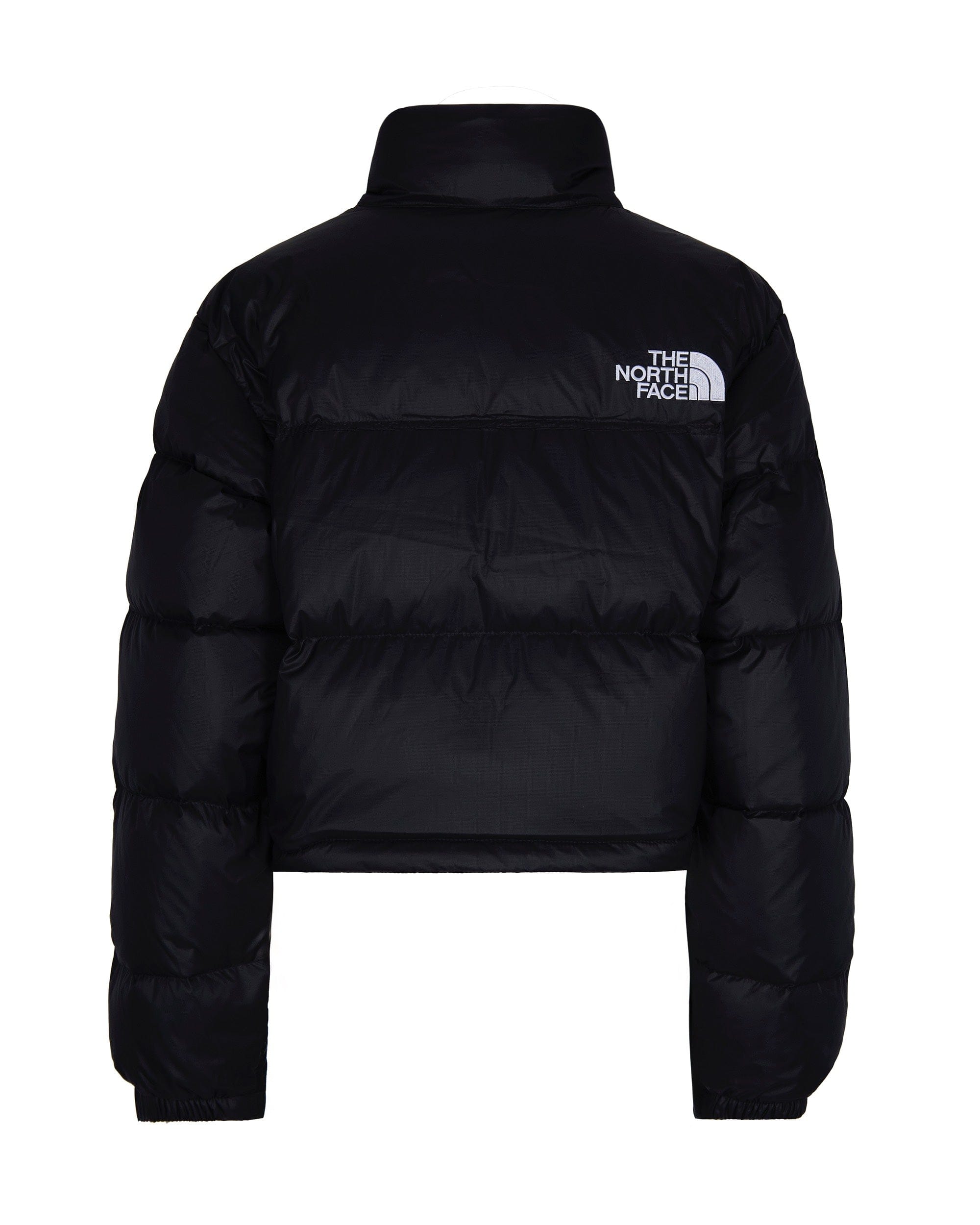 And Cropped Puffer Jacket with Goose Down Insulation and Adjustable Hem