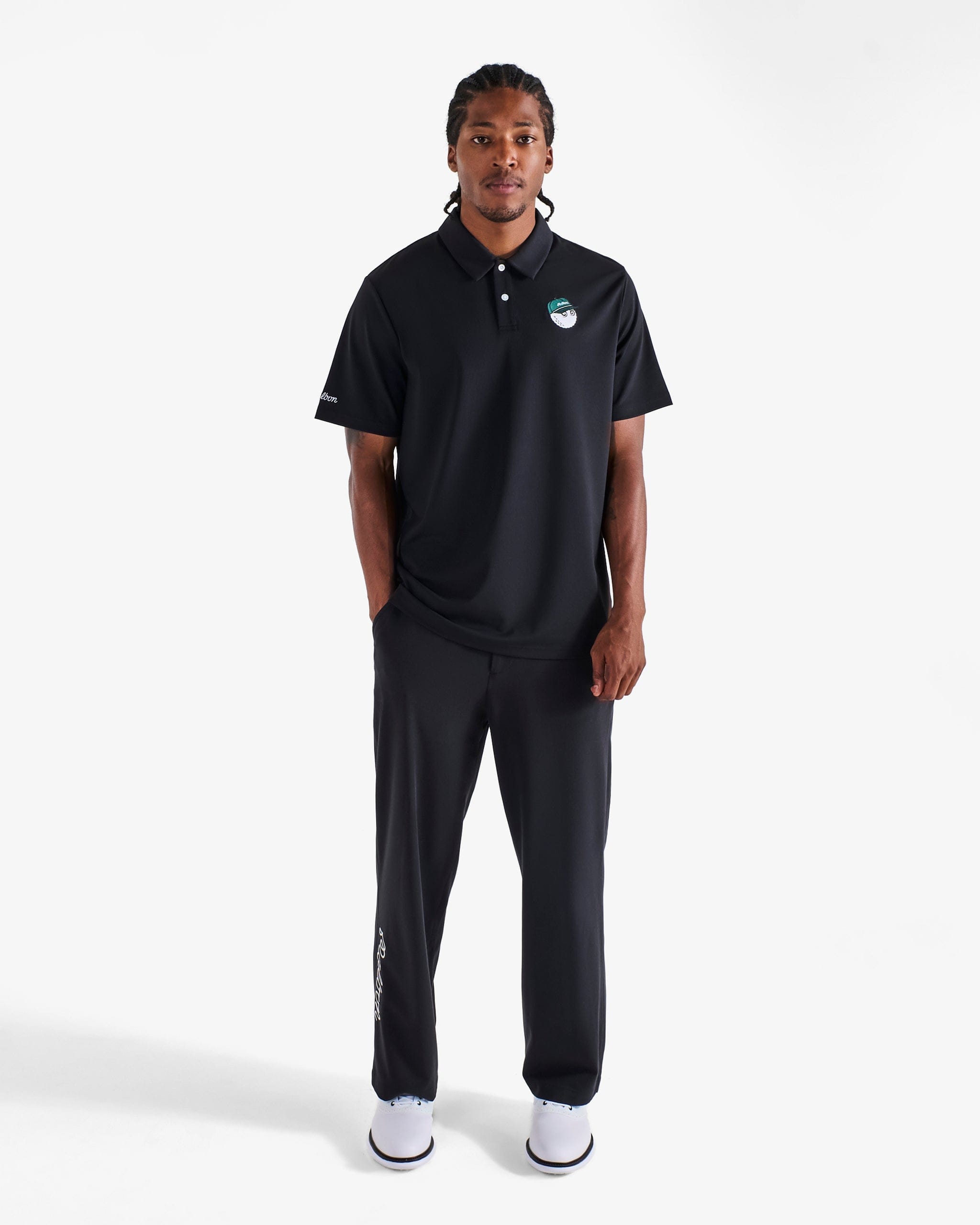 Malbon Golf Fairway Baldwin Polo – Black