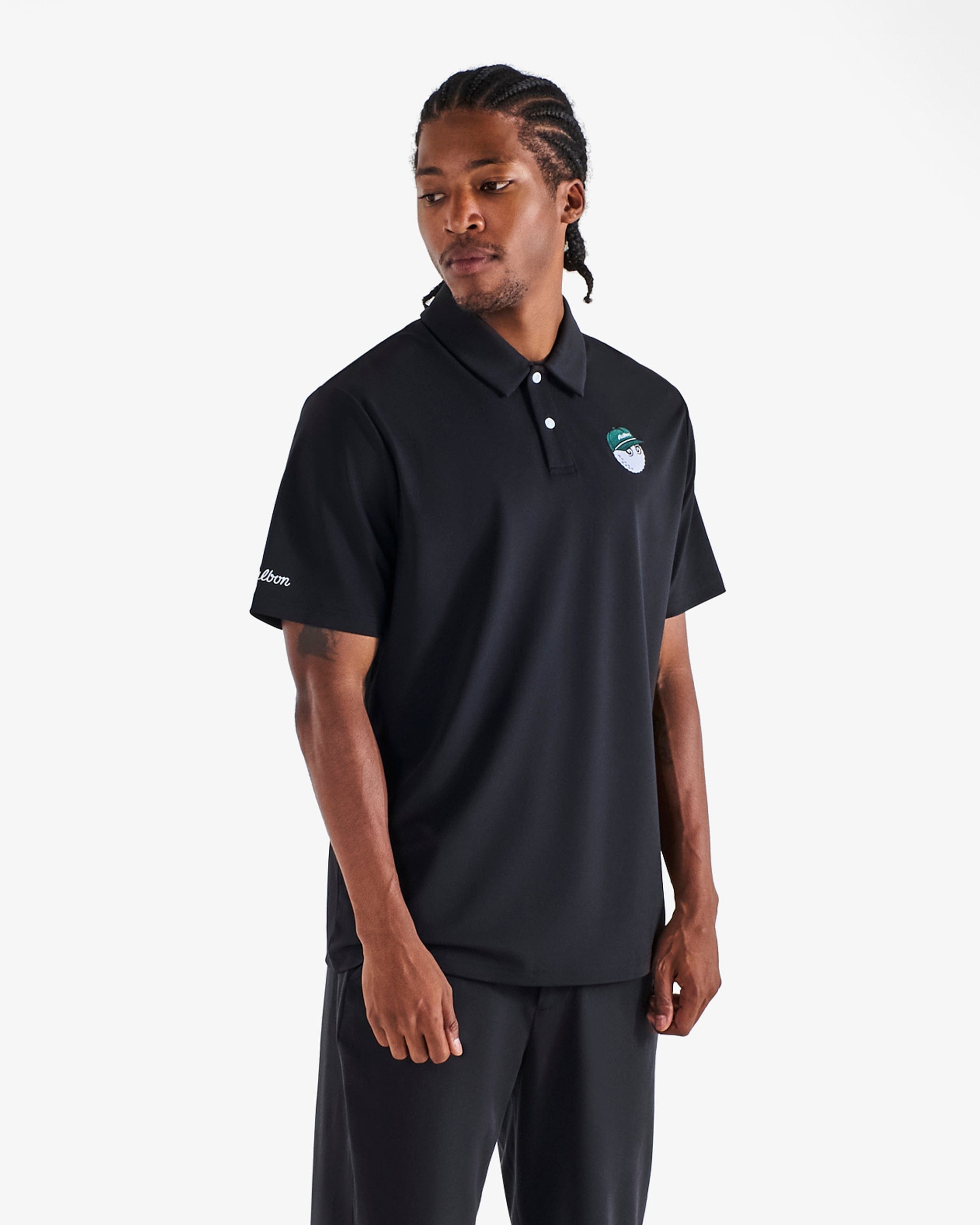 Malbon Golf Fairway Baldwin Polo – Black