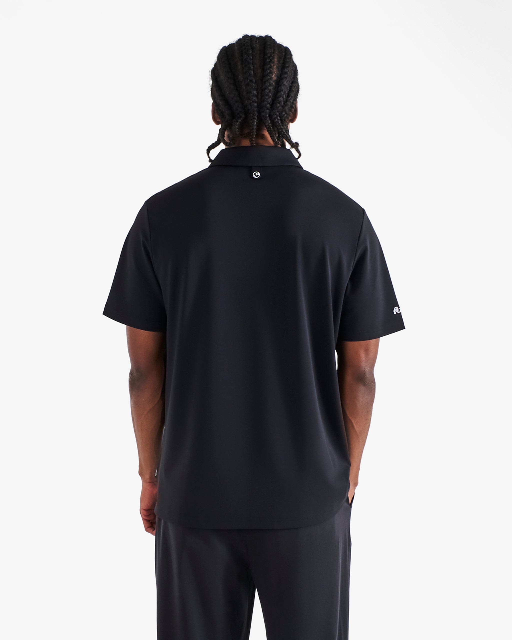 Malbon Golf Fairway Baldwin Polo – Black