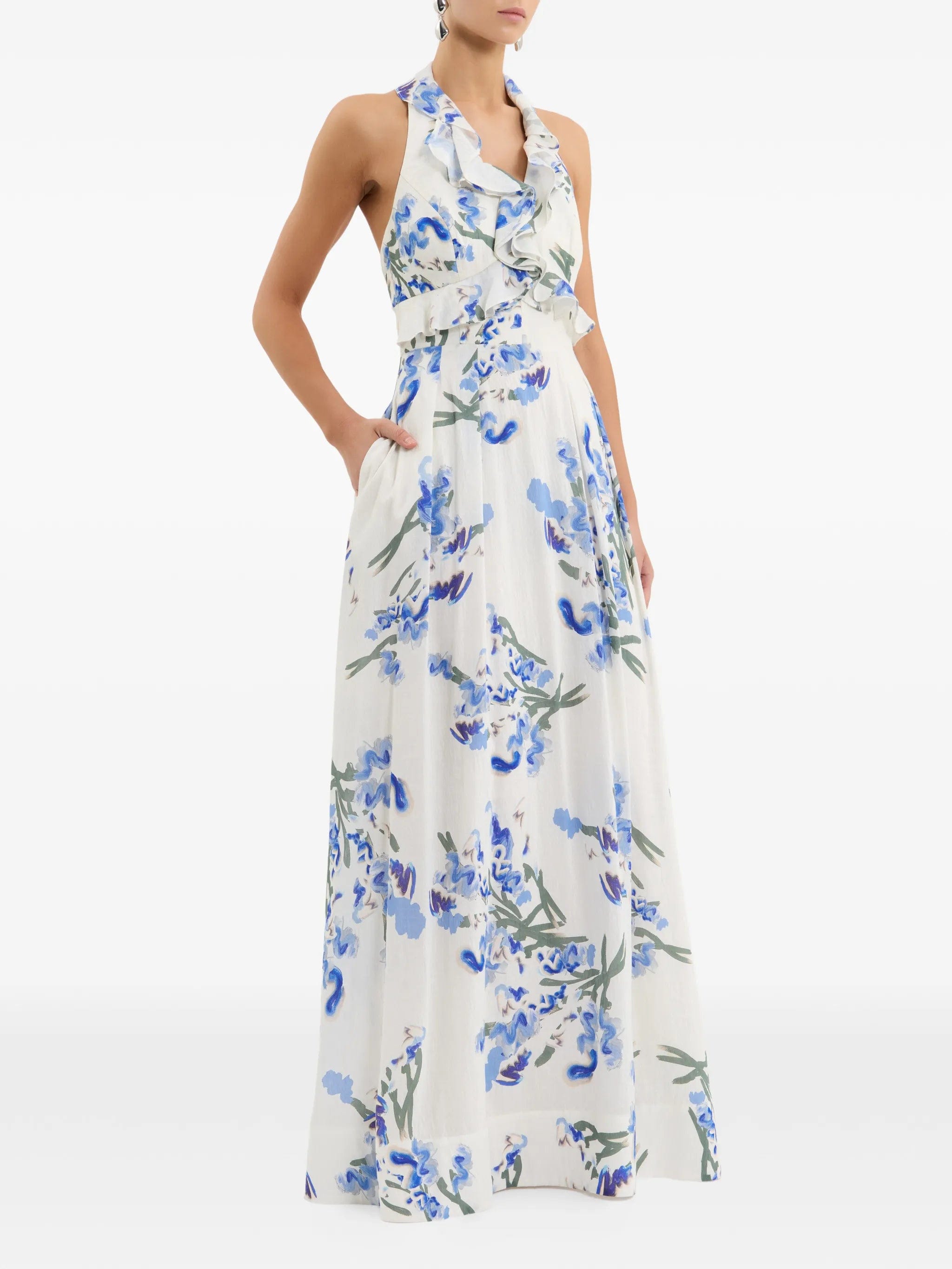 Rebecca Vallance Bluebell Meadow floral - print maxi dress