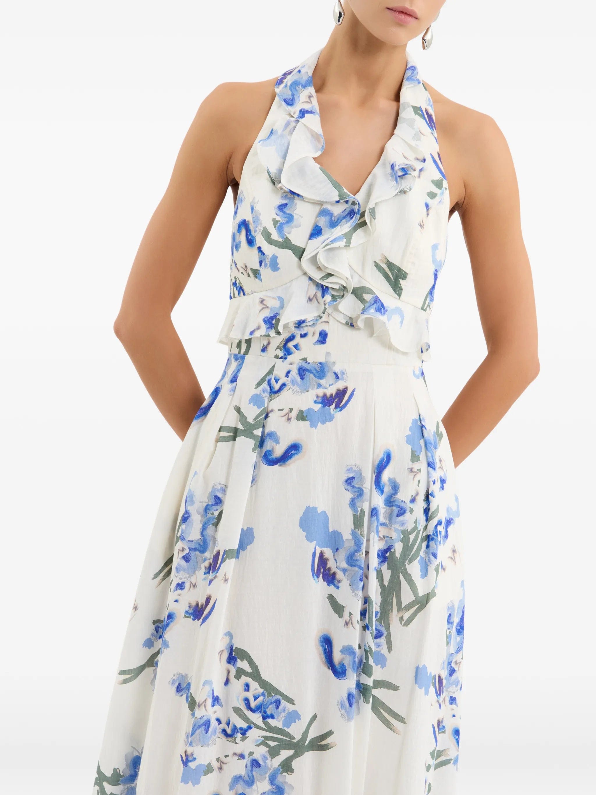 Rebecca Vallance Bluebell Meadow floral - print maxi dress