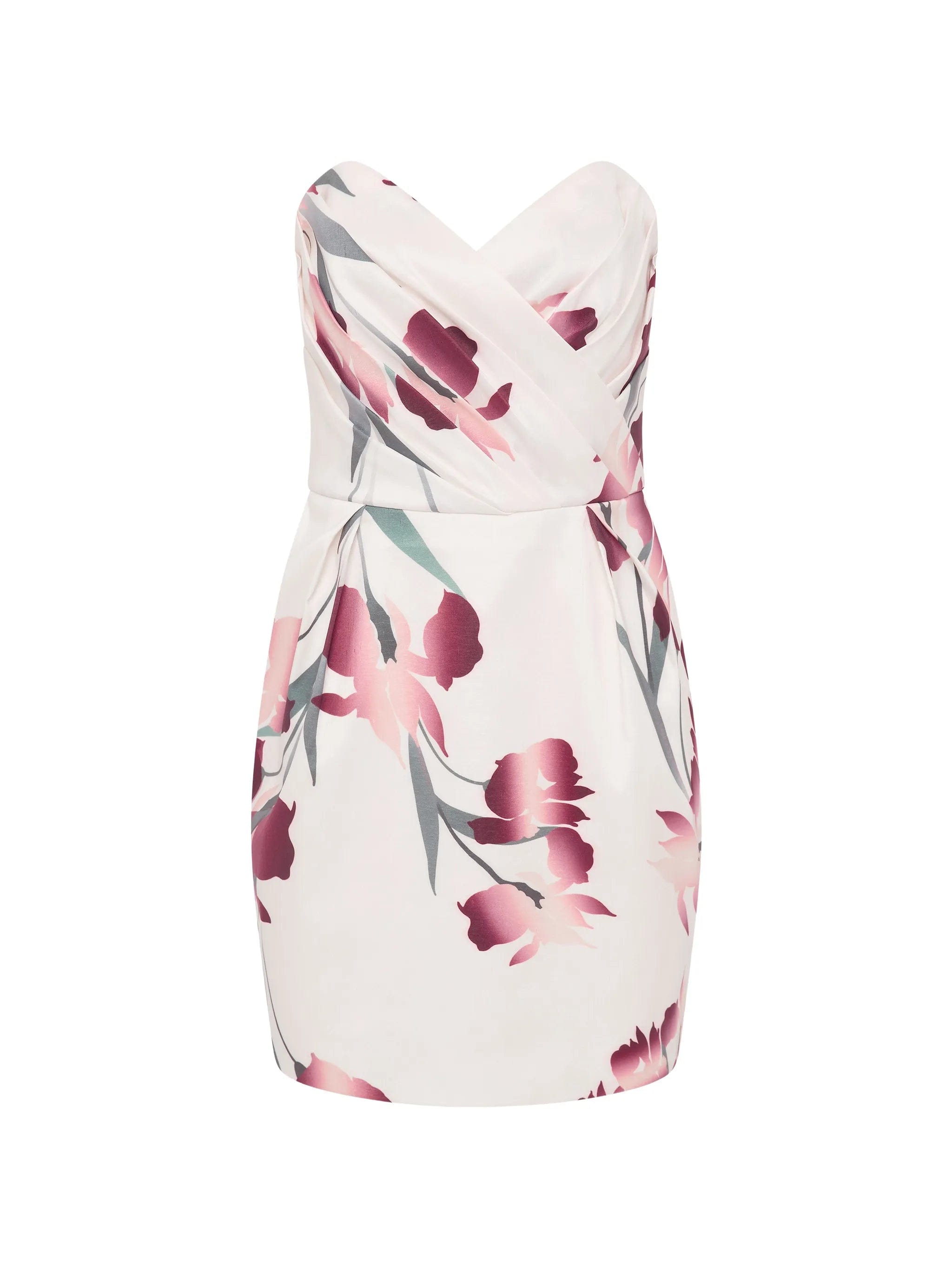 Rebecca Vallance Linnea floral strapless mini dress