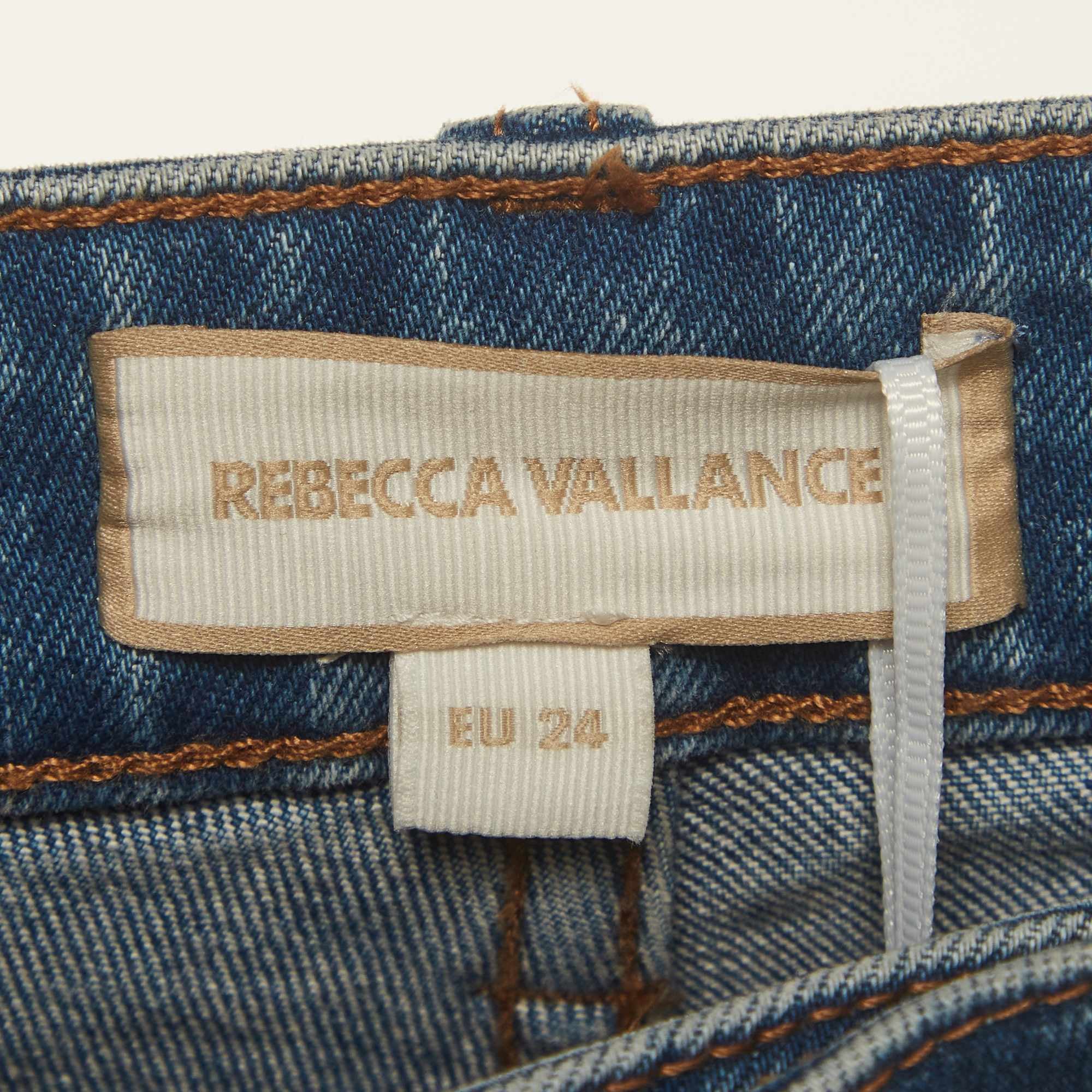 Rebecca Vallance Blue Denim Gisele Flare Jeans S/waist