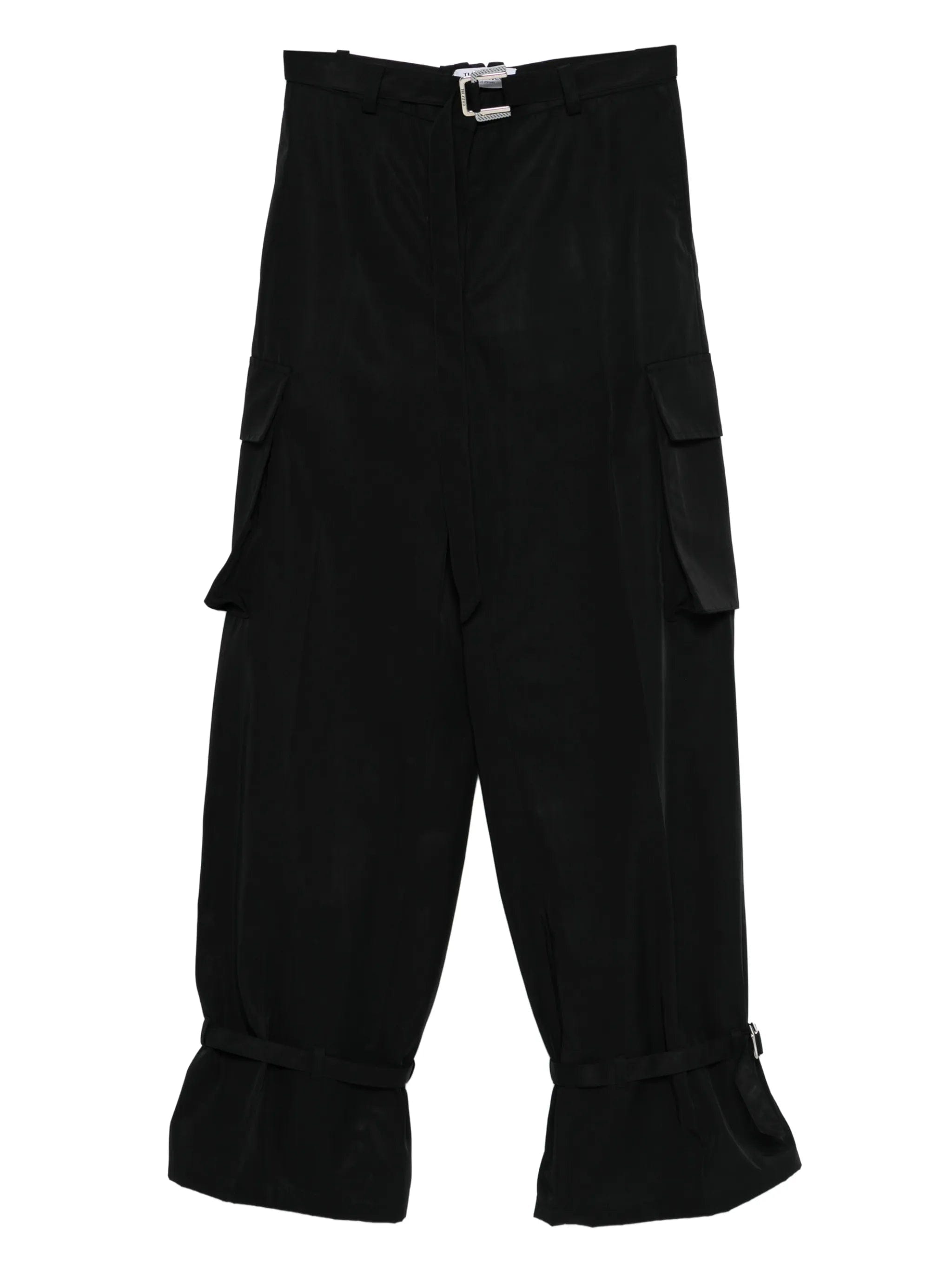 The Attico buckle belt cargo trousers