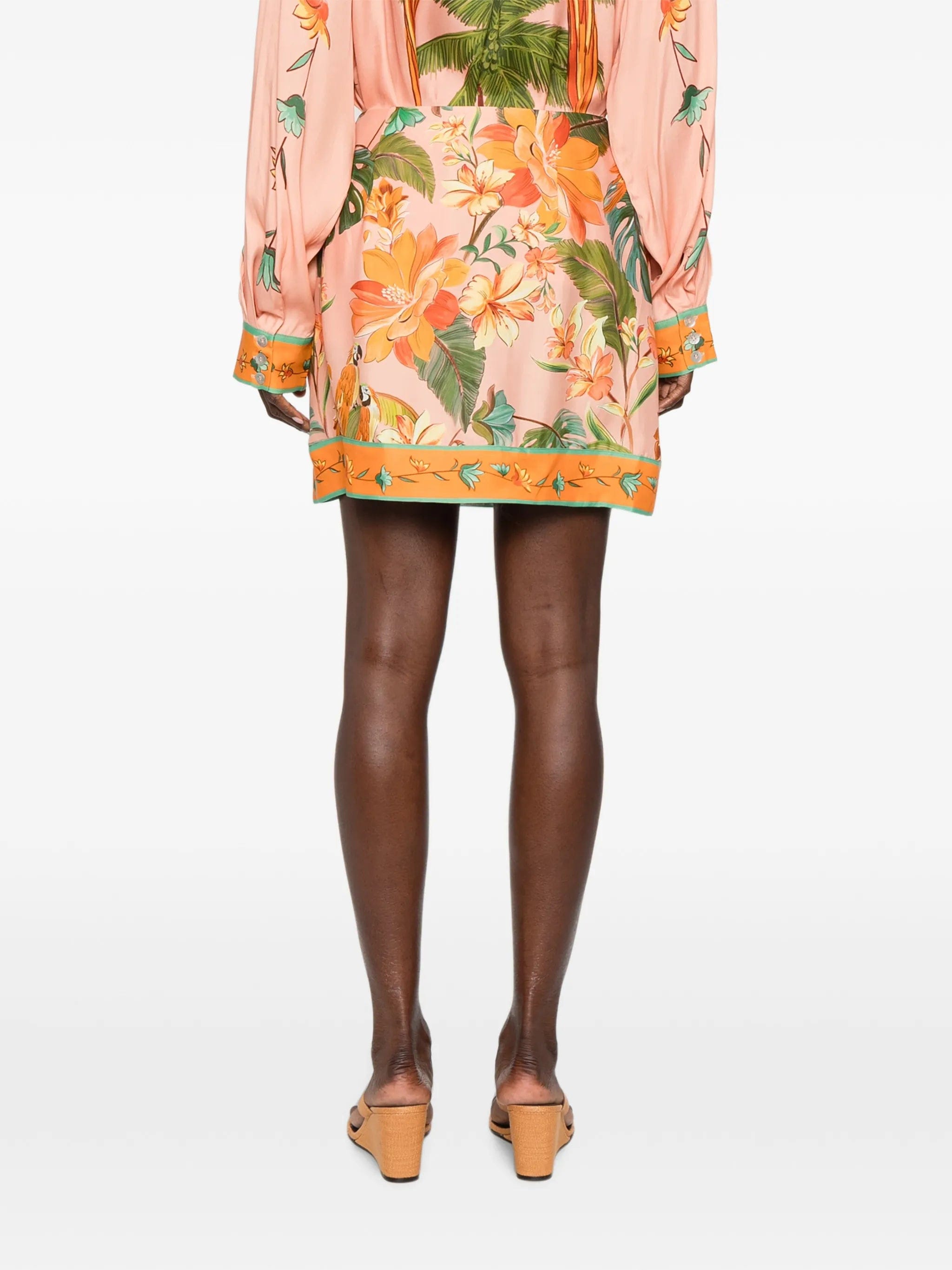 FARM Rio floral - print wrap - style skirt