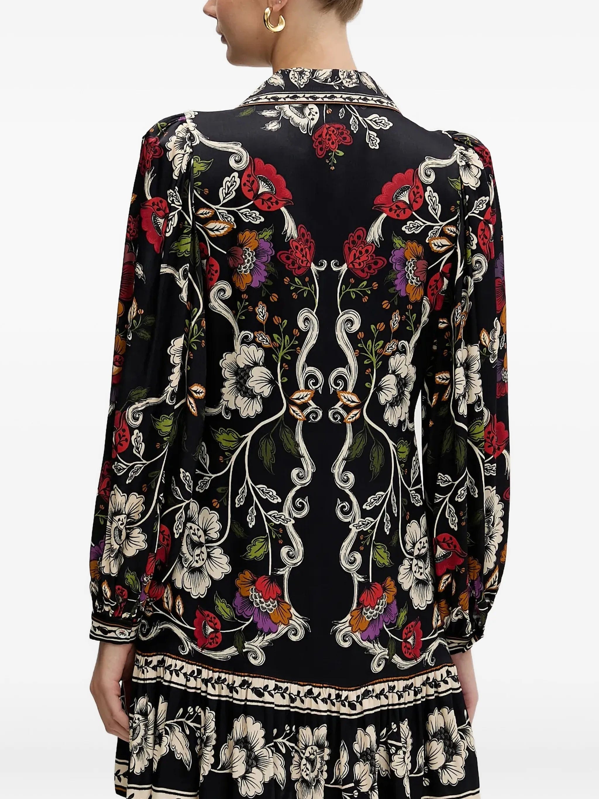 FARM Rio mini Black Rococo Flowers dress