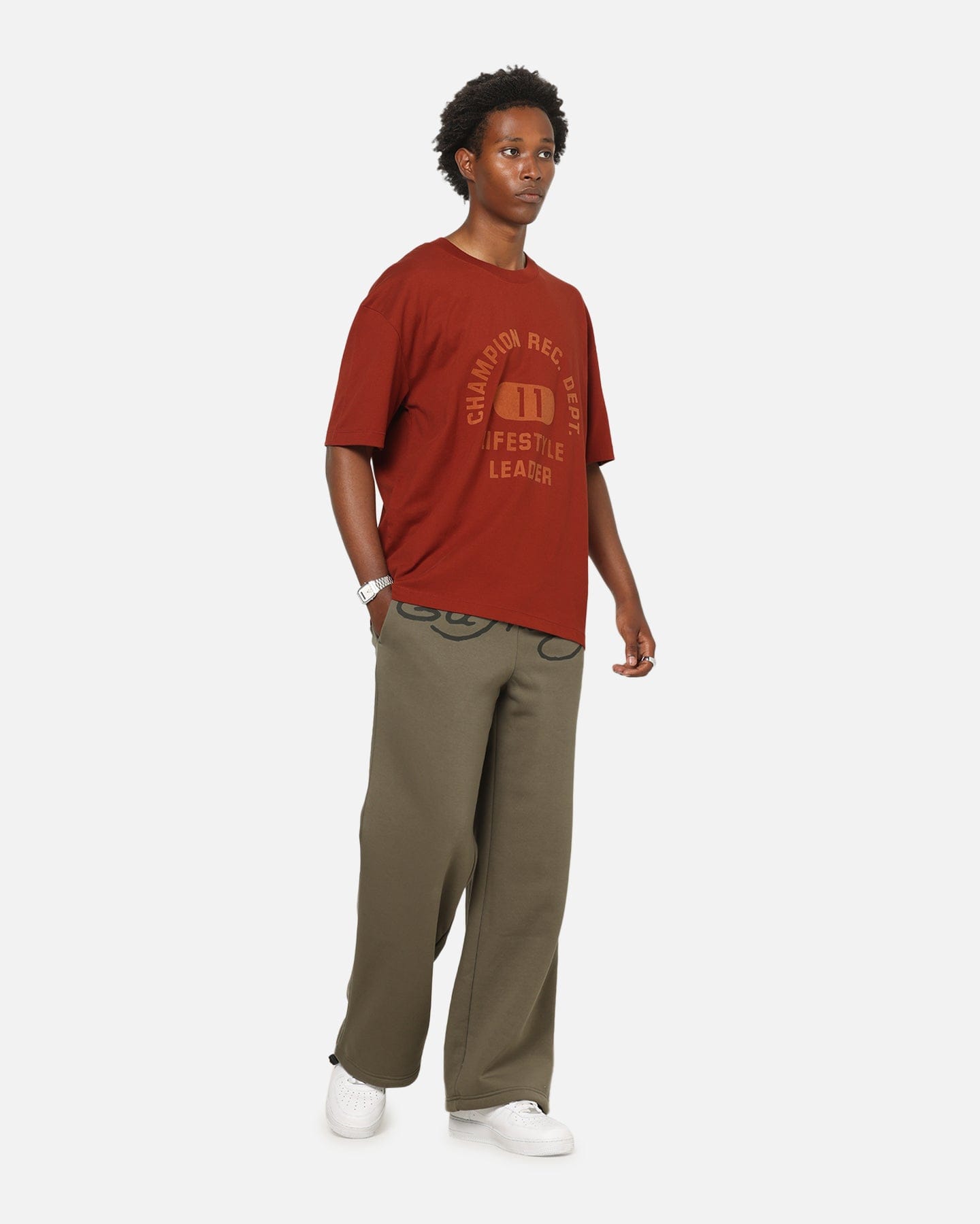 Champion Heritage Flocked Graphic T - Shirt Sumac