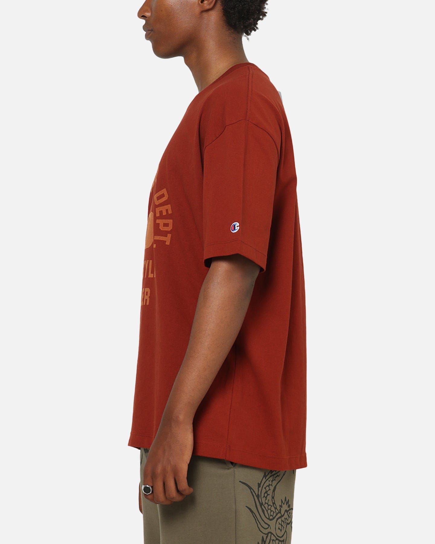 Champion Heritage Flocked Graphic T - Shirt Sumac