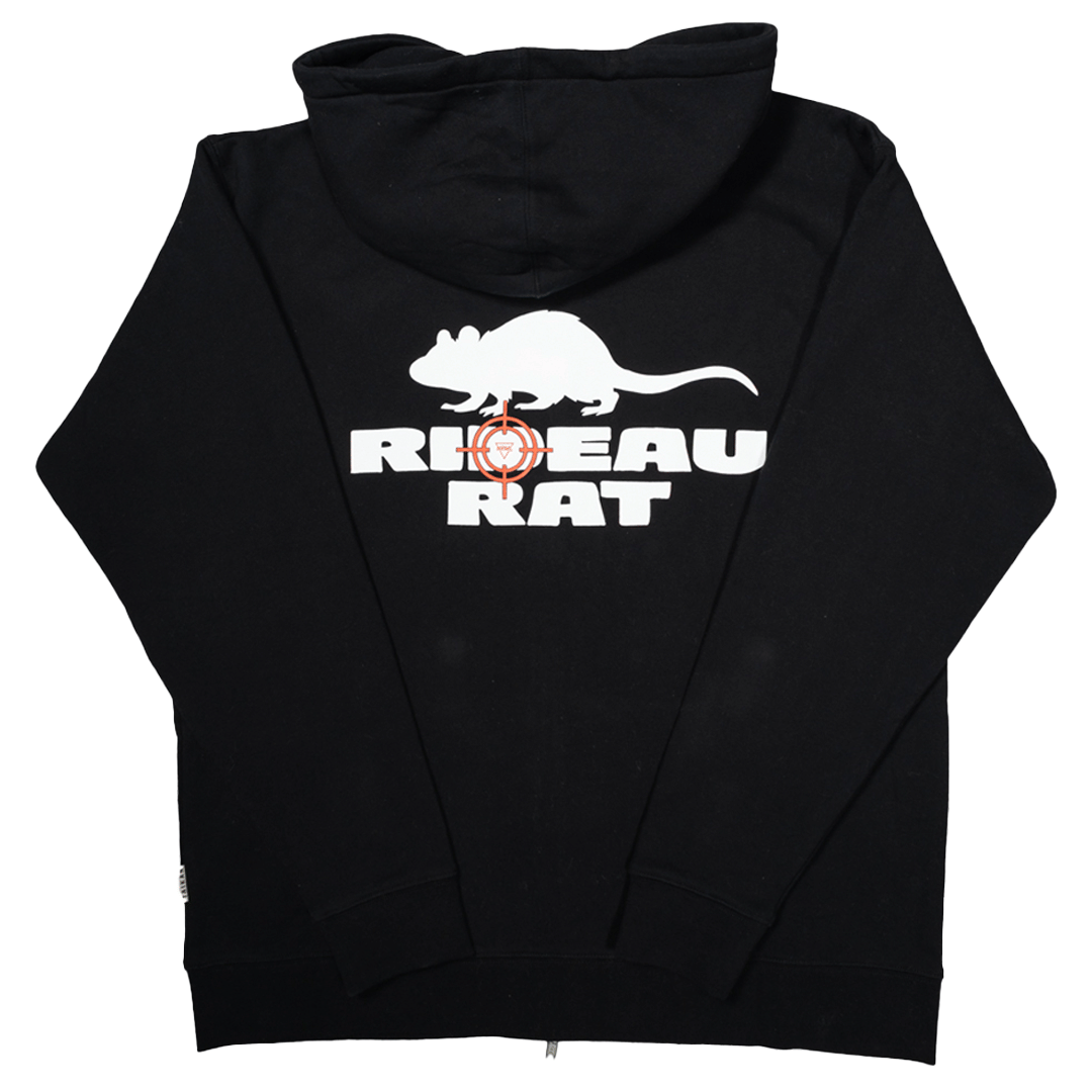 NRML RIDEAU RAT FULL - ZIP HOODIE BLACK