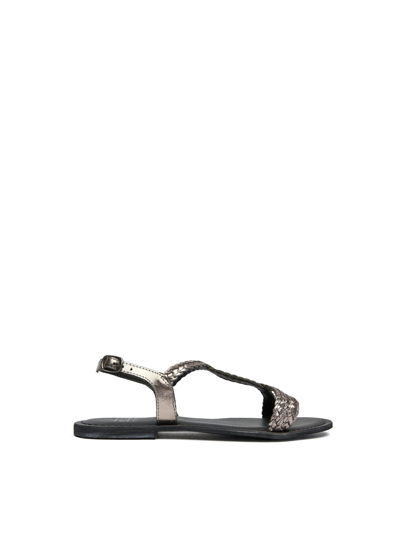 Sole Heath Leather Sandals Silver