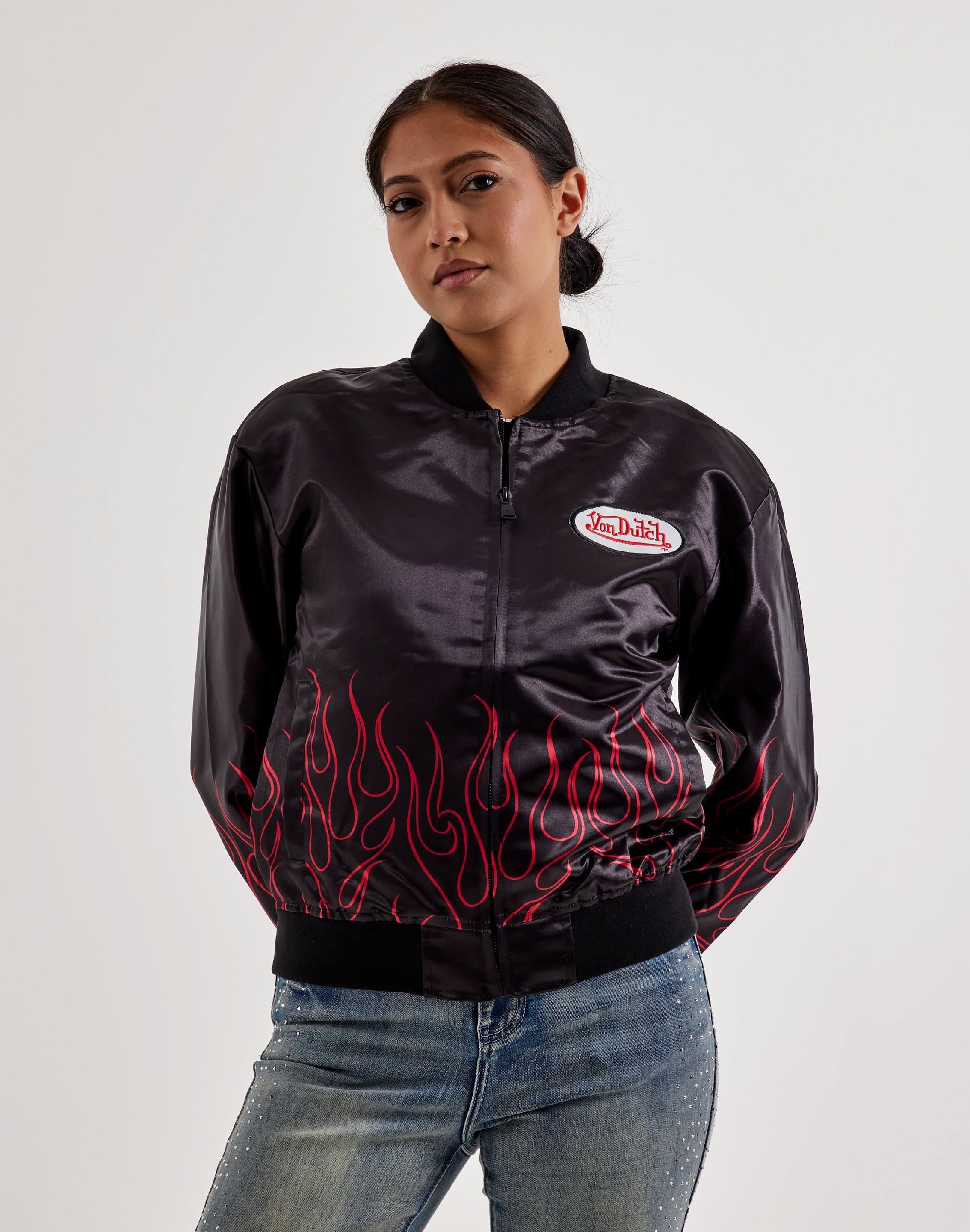 Von Dutch Satin Flight Jacket