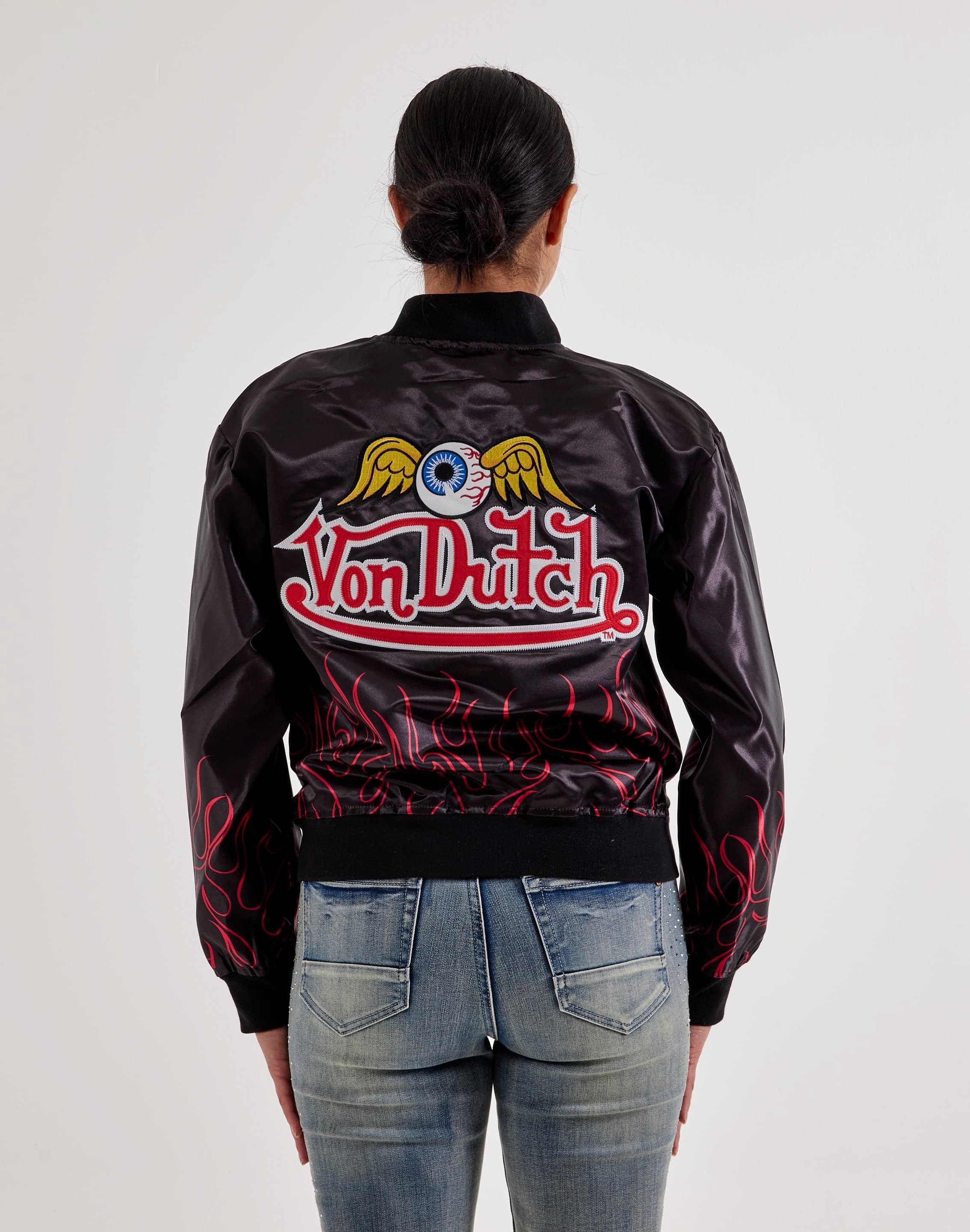 Von Dutch Satin Flight Jacket