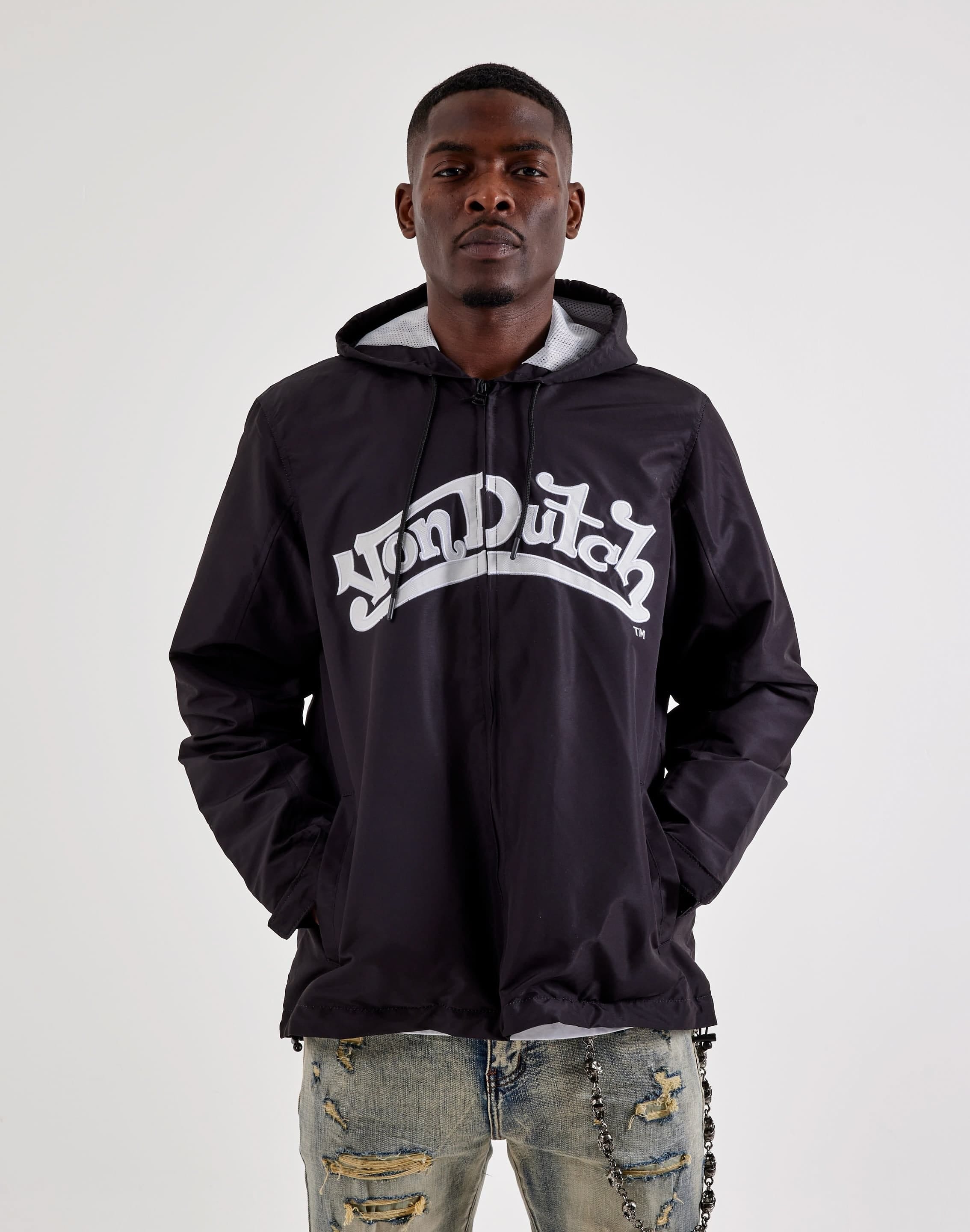 Von Dutch Hooded Windbreaker Jacket