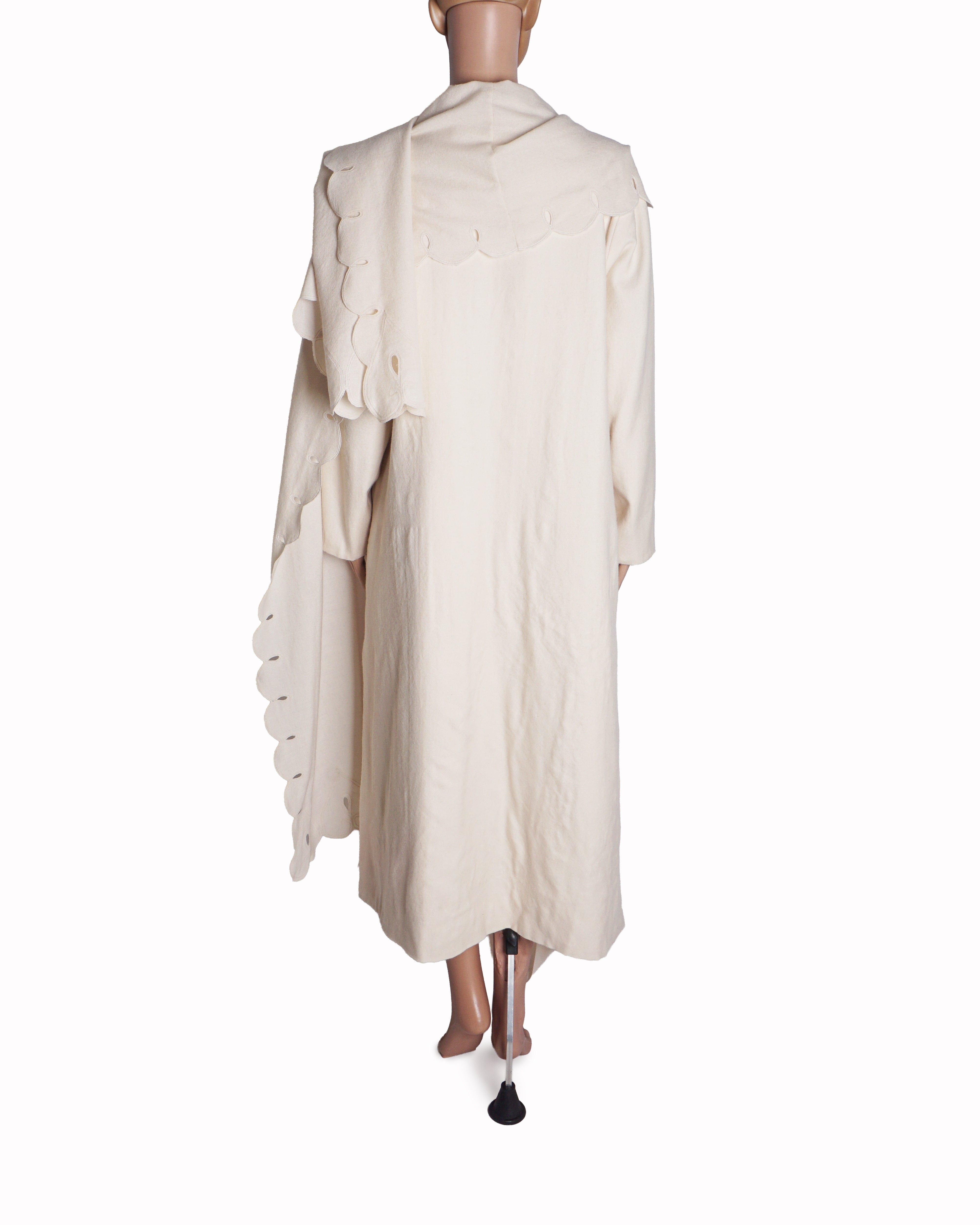 AMPM Ivory Seba Asymmetric Dress & Scalloped Cut - Work Jacket Set