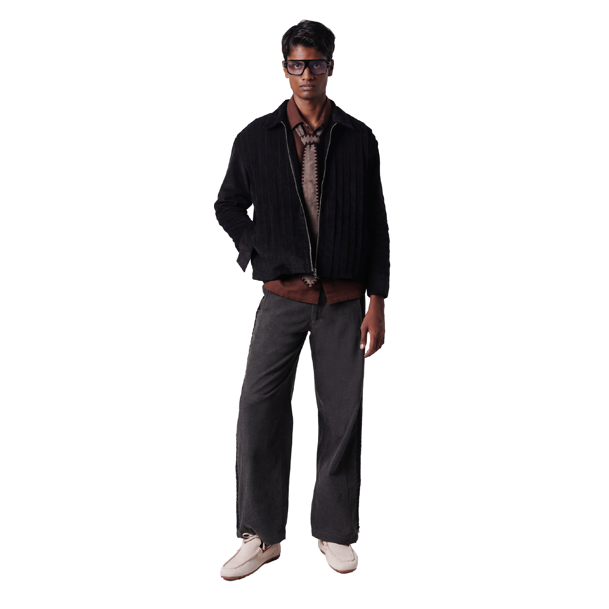CRCLE PLEATED JACKET (BLACK)
