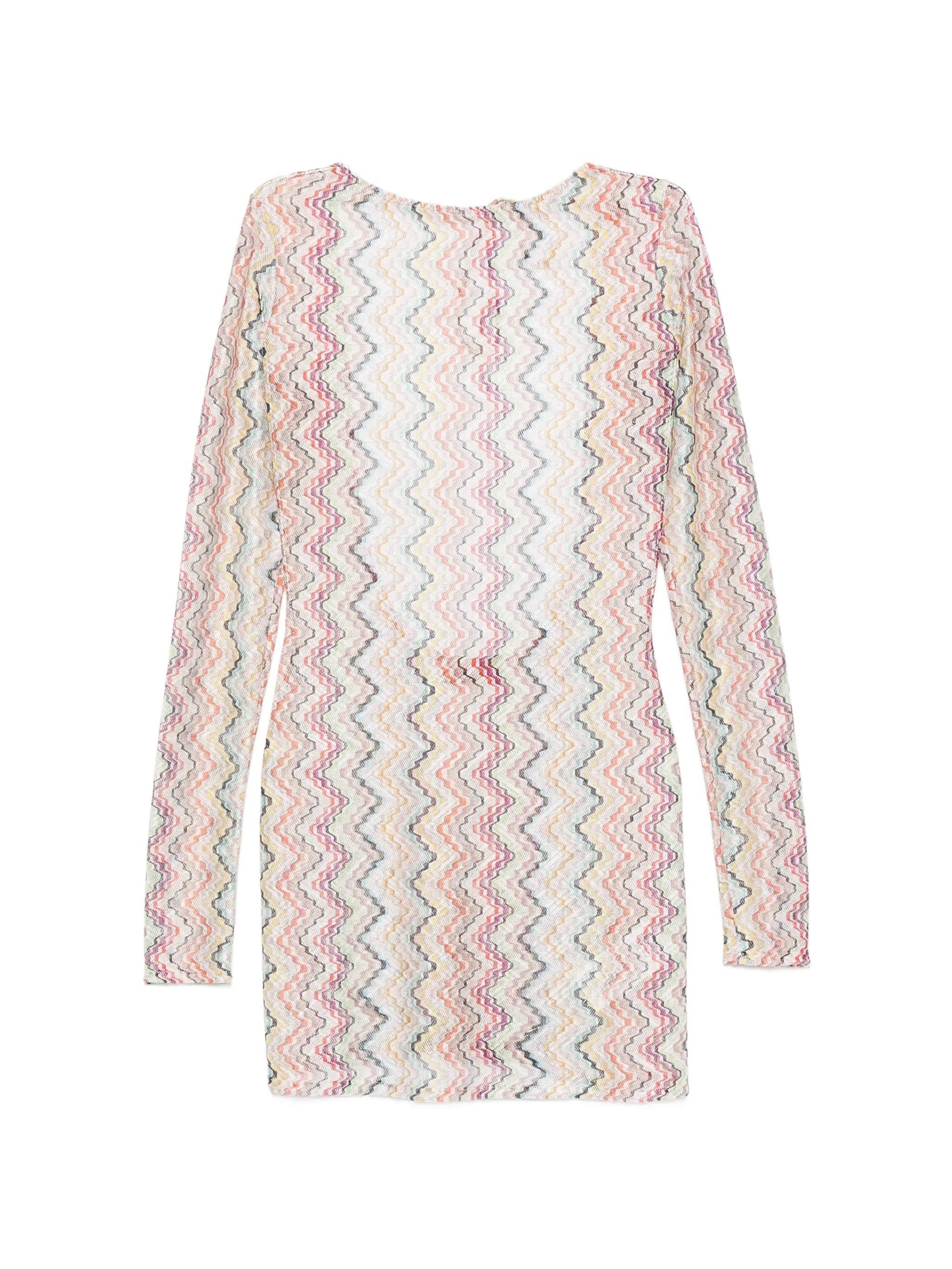 Missoni zigzag - knit open - back dress