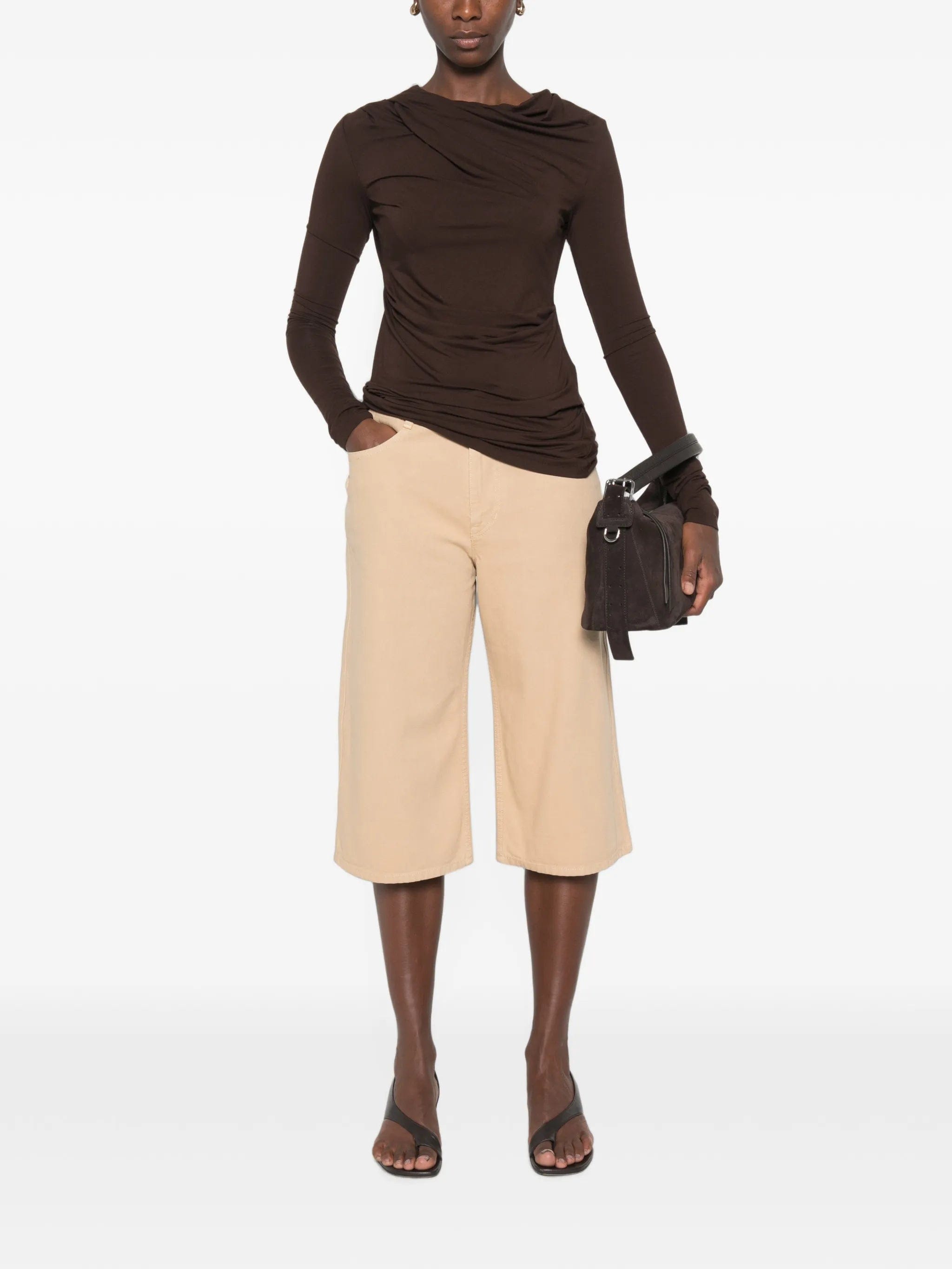 Lemaire wide - leg denim shorts