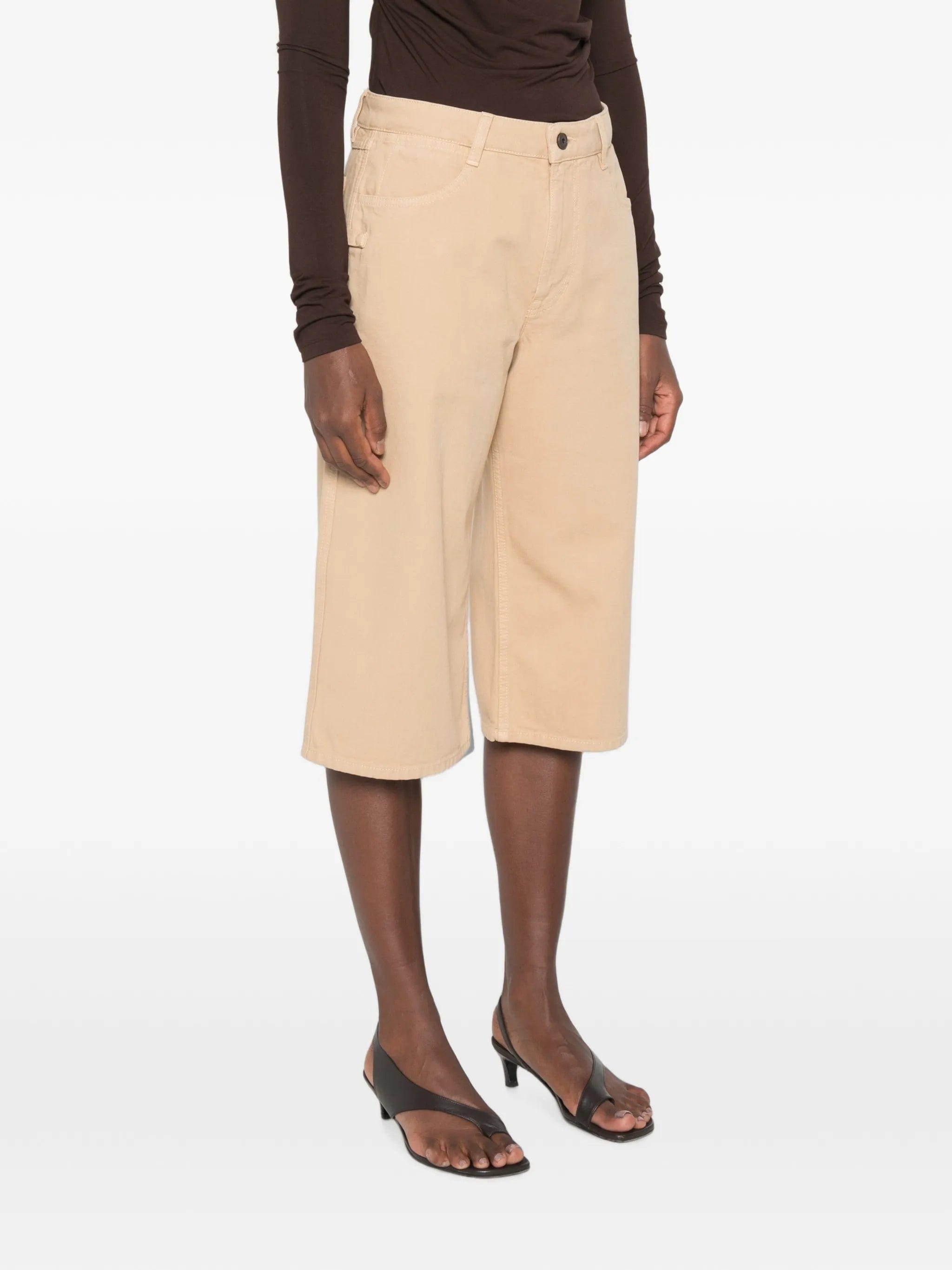 Lemaire wide - leg denim shorts
