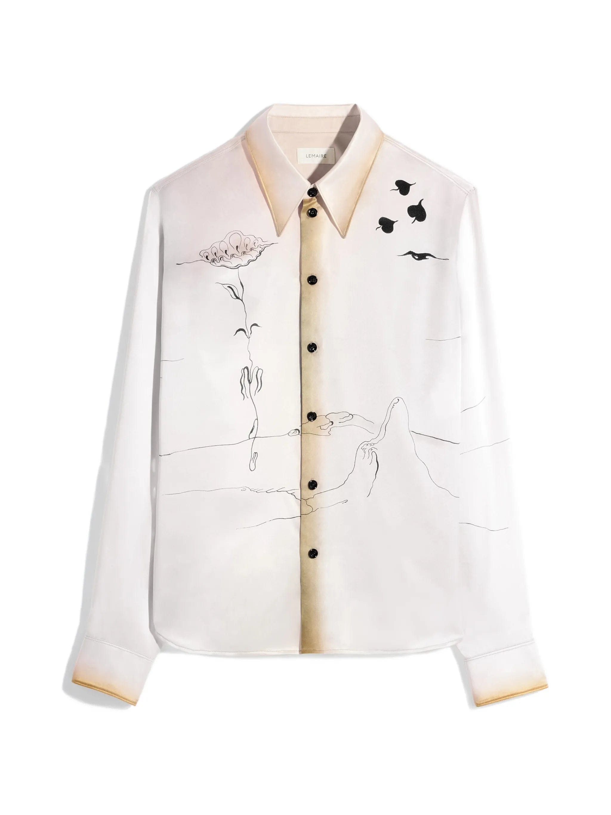 Lemaire pointed - collar landscape shirt